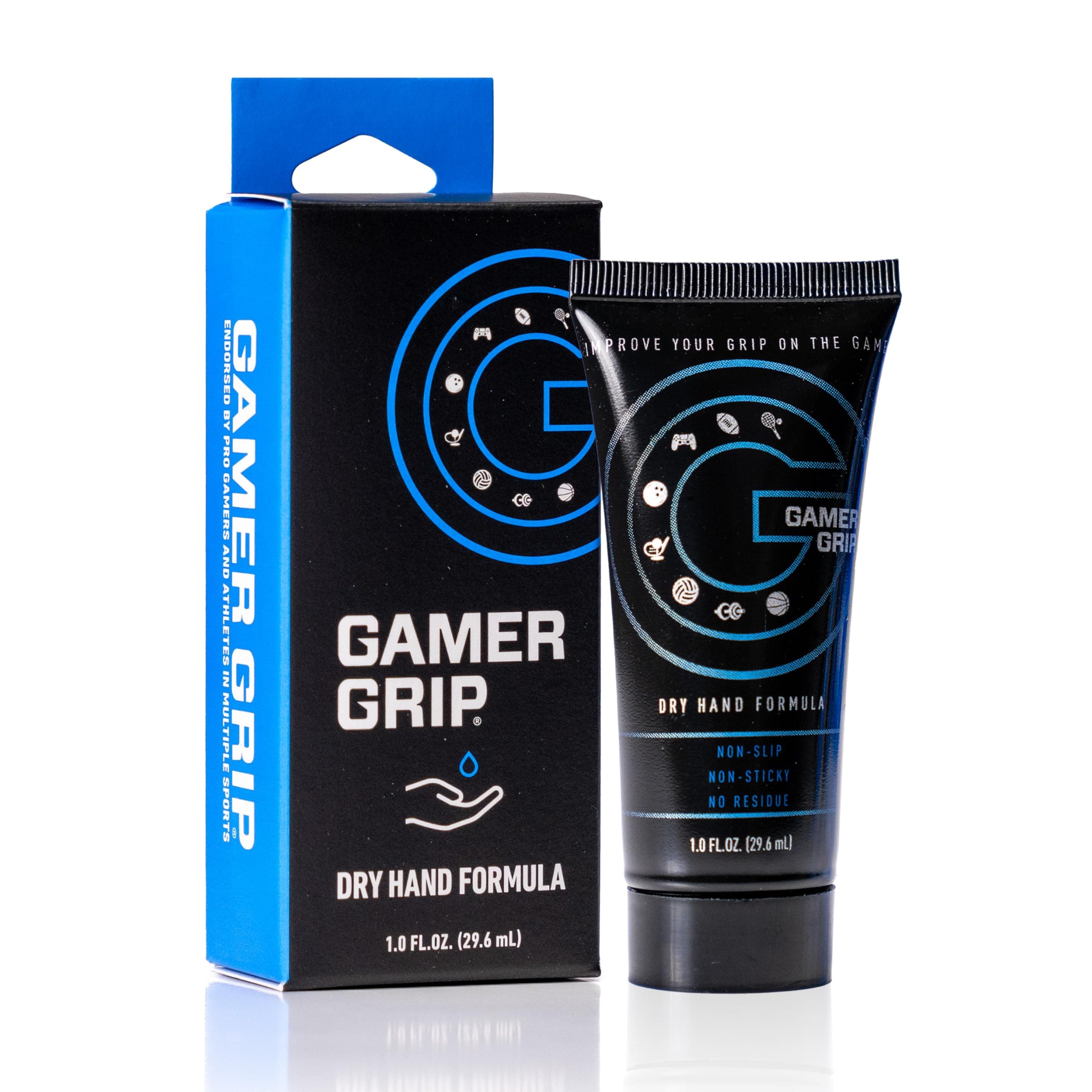 Gamer Grip: Stops sweat on hands & feet - Total Grip Solution endorsed by worlds top athletes in multiple sports + pro gamers to improve grip performance - Leading dry hand formula for Hyperhidrosis