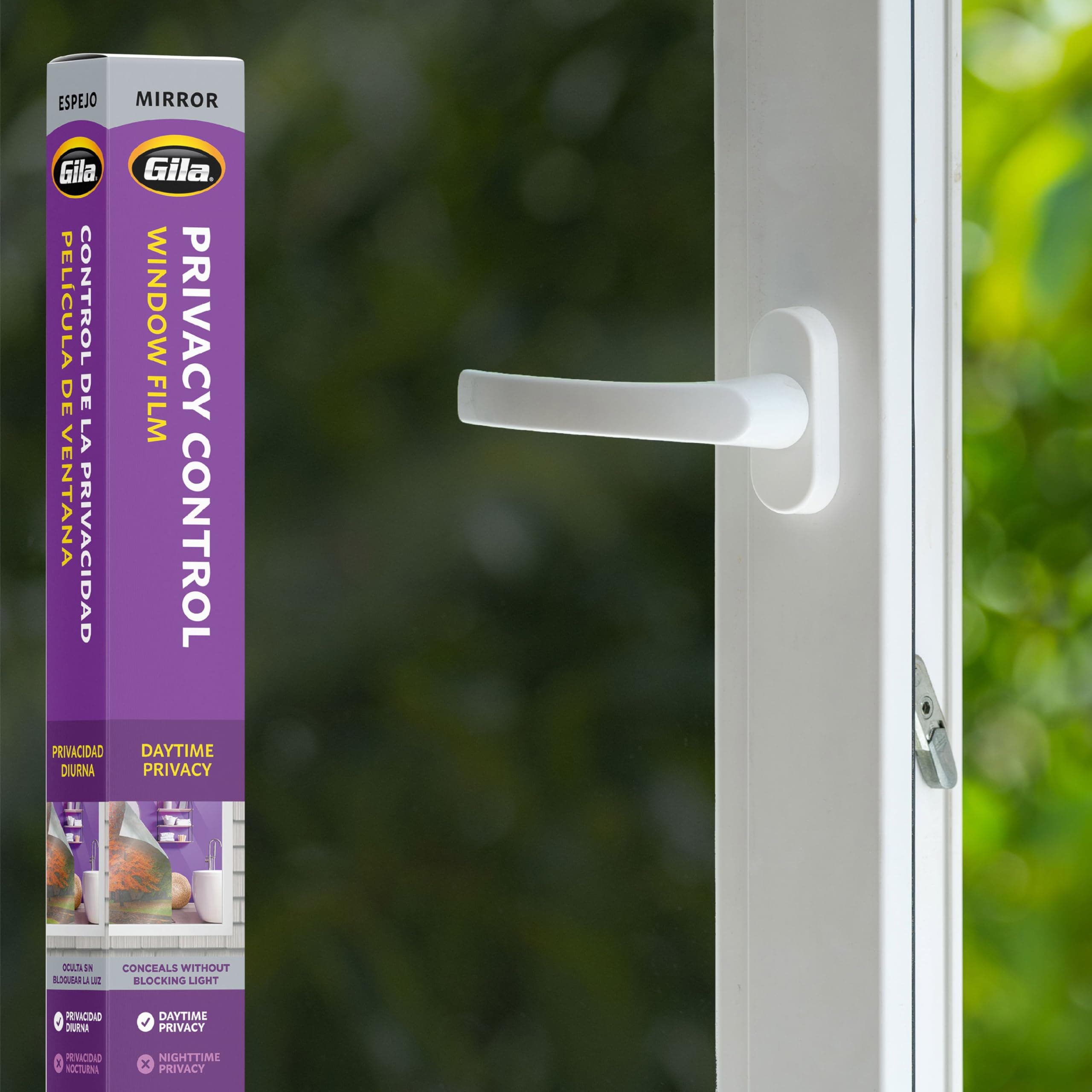 Gila Privacy Mirror Adhesive Residential DIY Window Film Heat Control Glare Control 3ft x 15ft (36in x 180in)