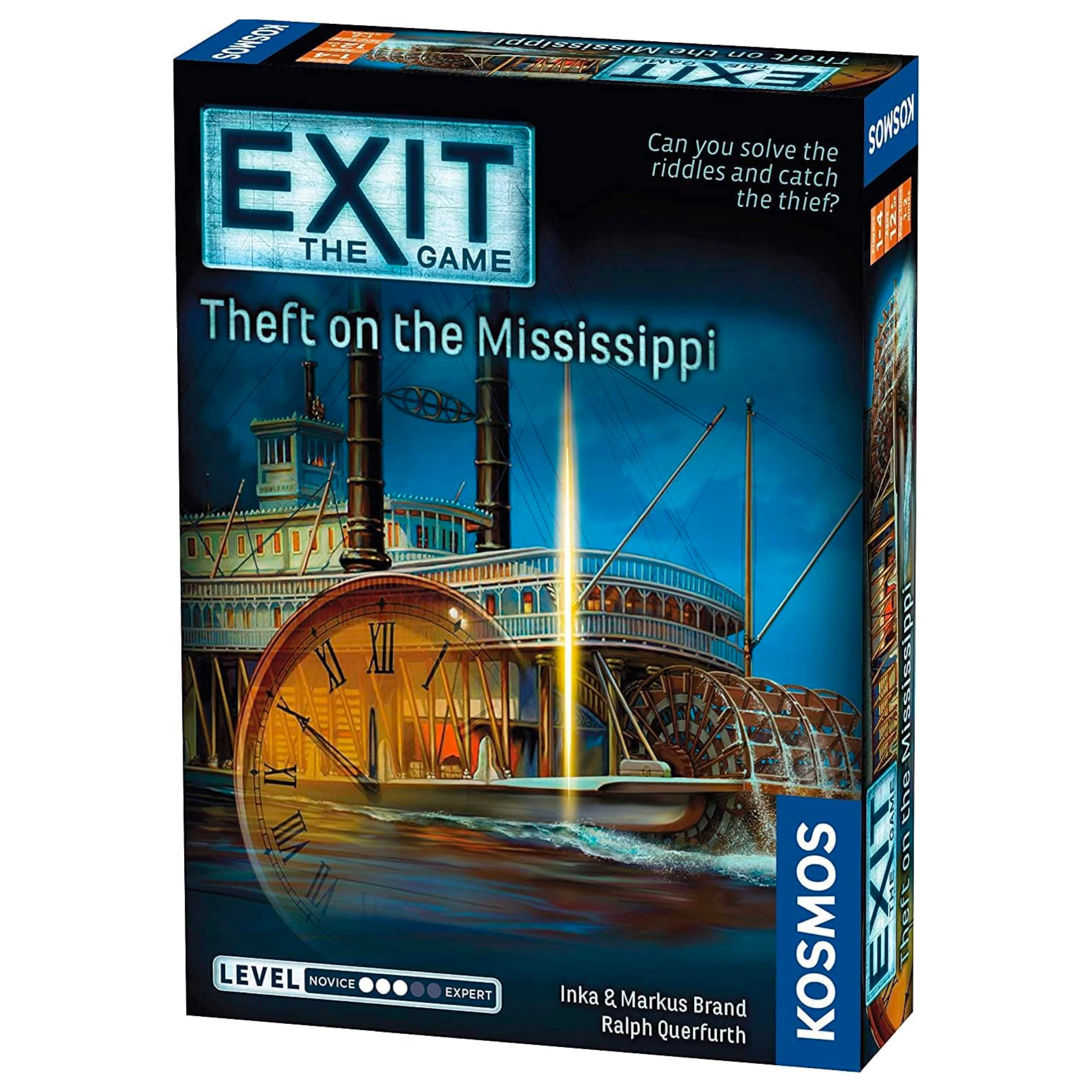 Thames & Kosmos EXIT: Theft on The Mississippi | Escape Room Game in a Box| – Kosmos Family Friendly, Card-Based at-Home Experience for 1 to 4 Players, Ages 12+