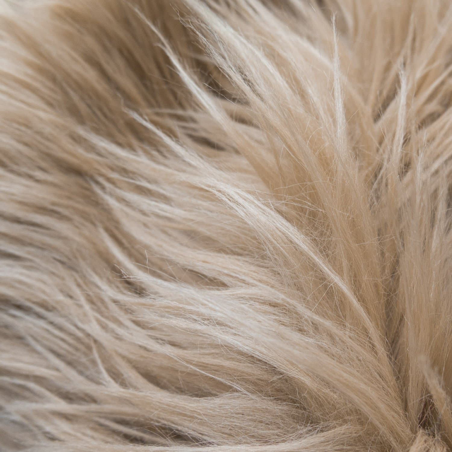 Mohair Faux Fur Sand Fabric by The Yard