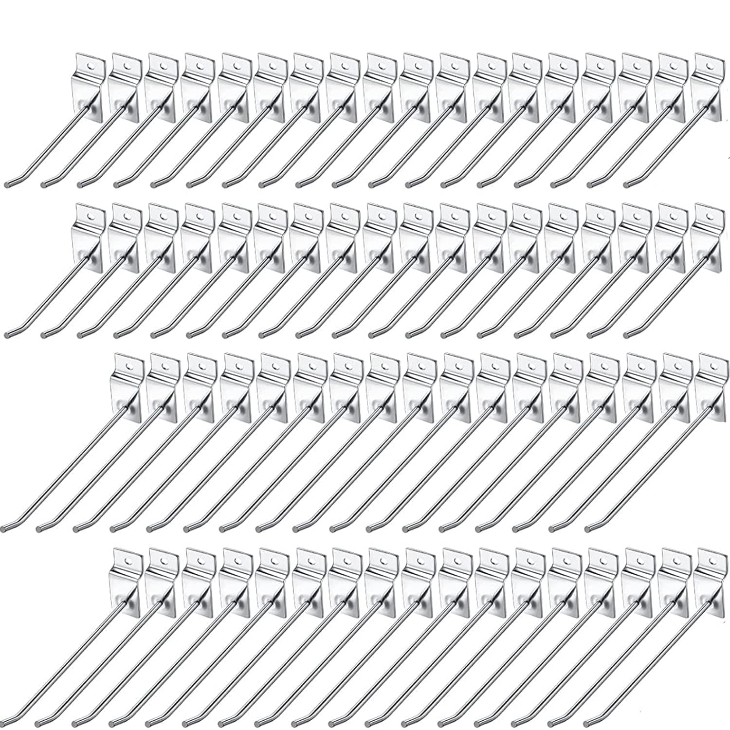 Hook for Slatwall 30cm Pegboard Hooks 100pcs Slat Wall Hook Slatwall Shelves Shop Display Long Metal Hooks for Hanging Used Garage Shop Home Retail Store