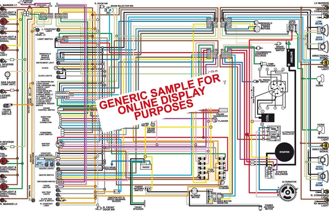 Classic Car Wiring Full Color Laminated Wiring Diagram Fits 1956 Chevy 150 210 Belair 11" X 17" Size