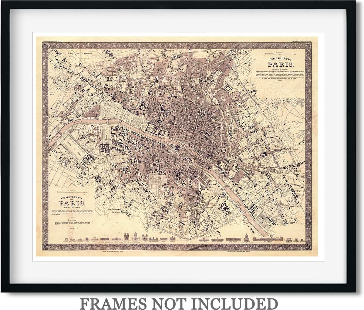 Gabby's ChoiceParis 1860 Art Print Joseph Meyer - 11 x 14 Unframed Art Print - Great Vintage Home Decor for Paris lovers