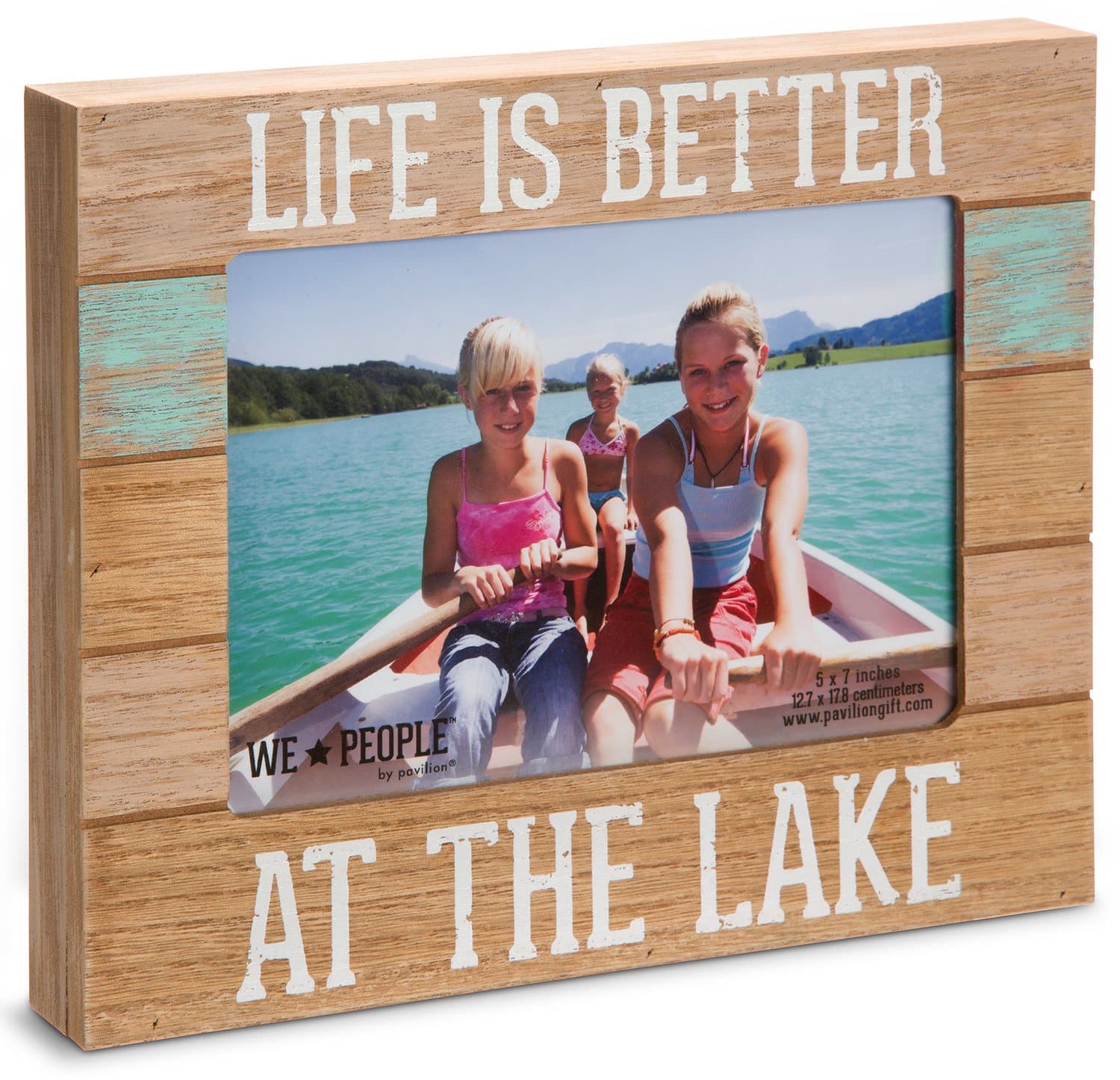 Pavilion Gift Company 67243 We People-Life is Better at The Lake Picture Frame, 5"x7"