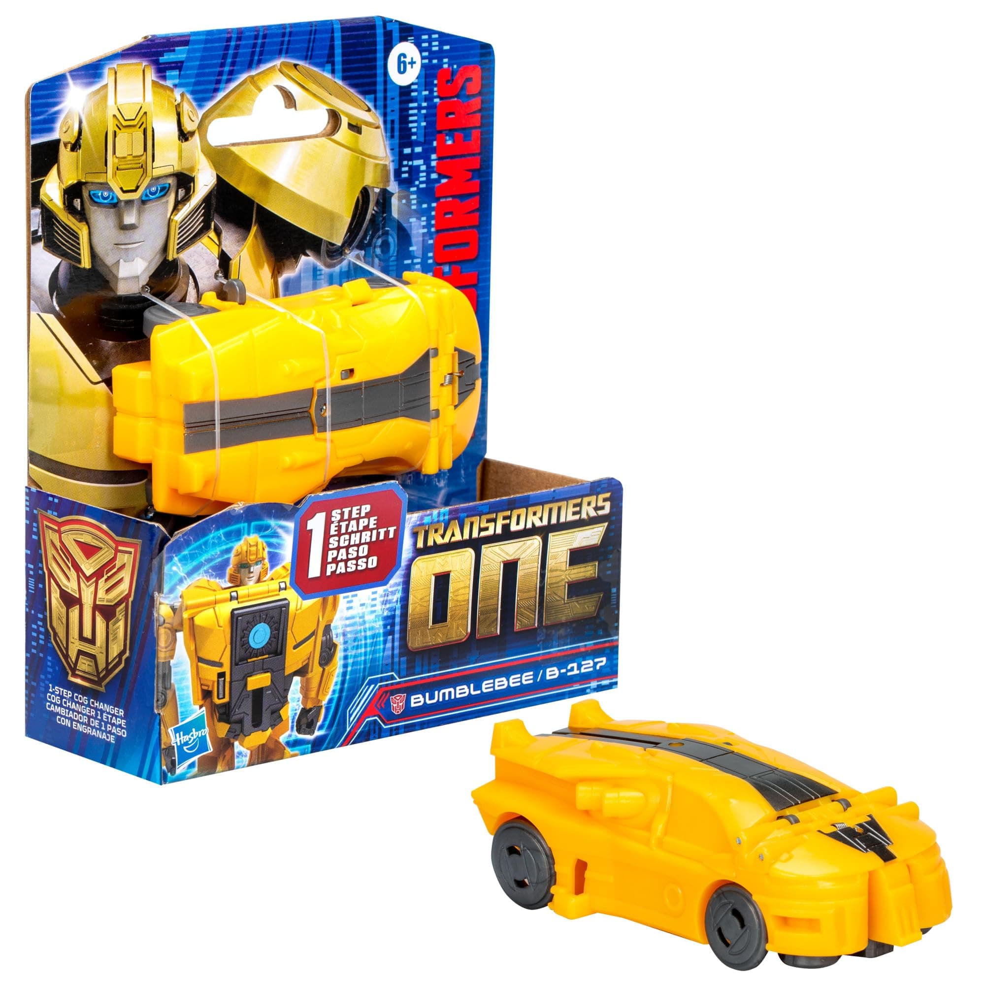 Transformers One Gear Changer, Bumblebee Action Figure 2-in-1 Collectible for Role Play, Movie Toy, Kids Ages 6 and Up