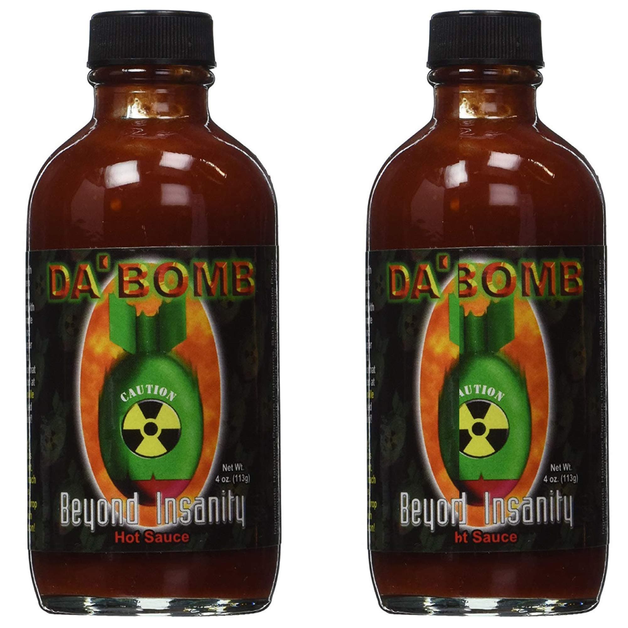 Hot Sauce, Original Hot Sauce Made with Habanero and Chipotle Peppers, 4oz Bottle, Pack of 2 Bottles.