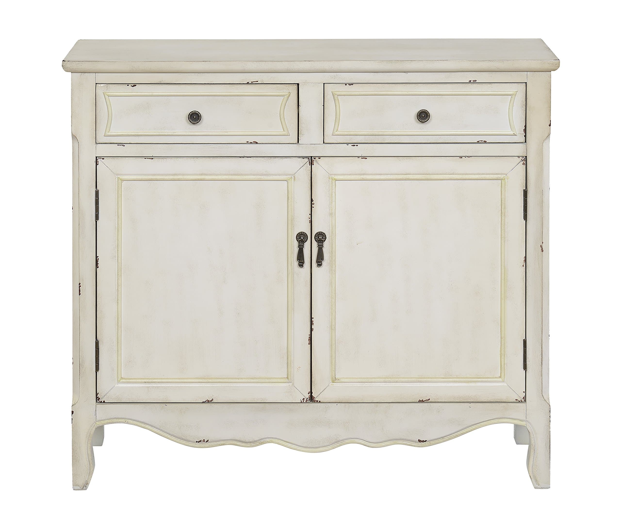 Console Cupboard, Jaxson Weathered White Finish