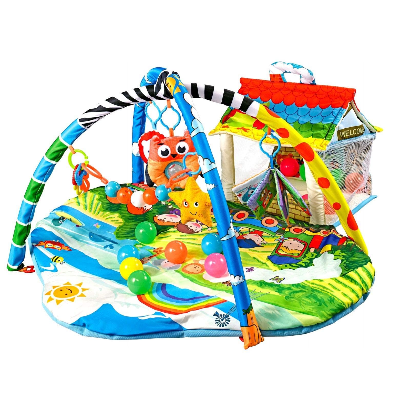 LioneloImke Plus Educational Baby Playgym For 3M To 30M With 30 Colourful Balls For Endless Fun