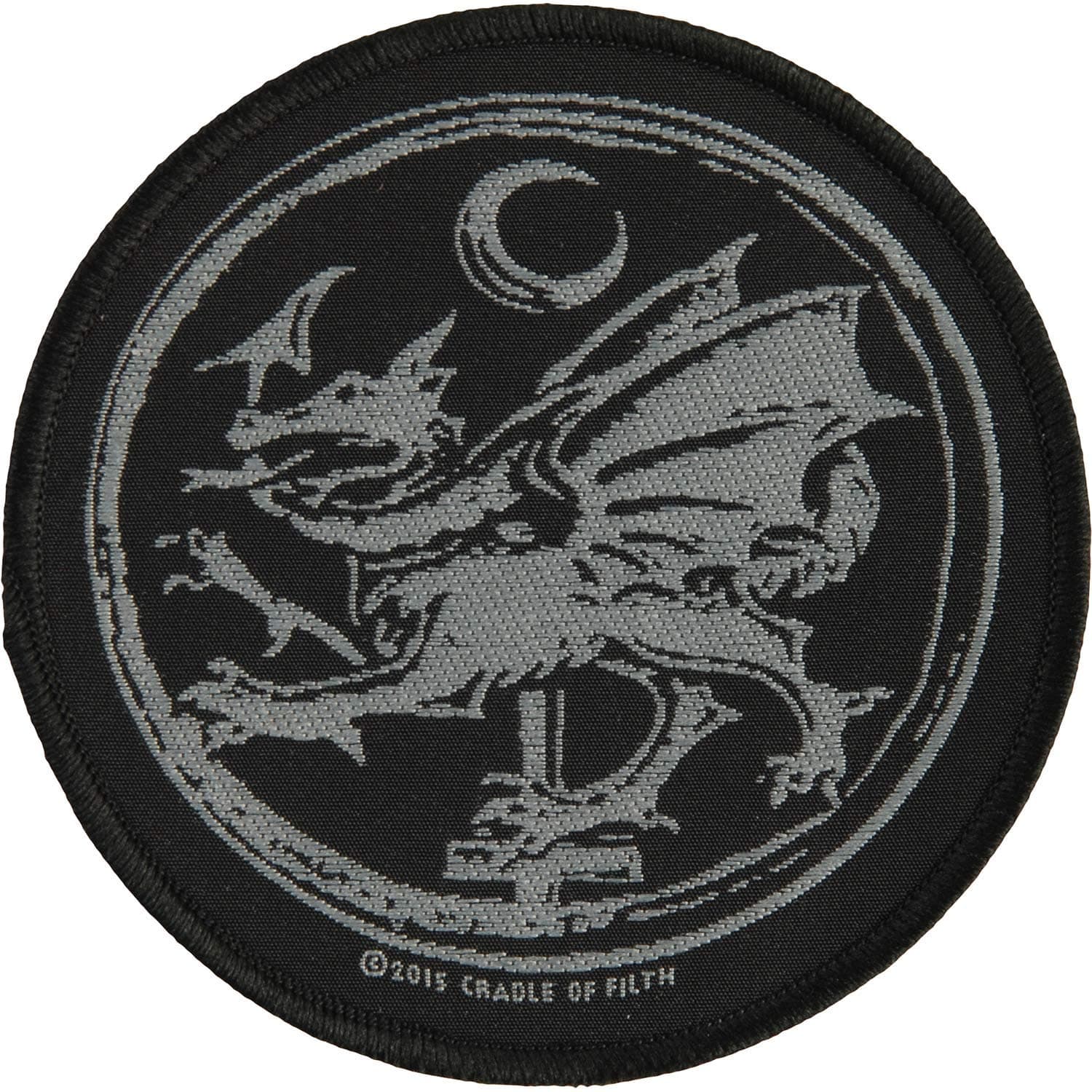 Cradle Of Filth Men's Order Of The Dragon Woven Patch Black