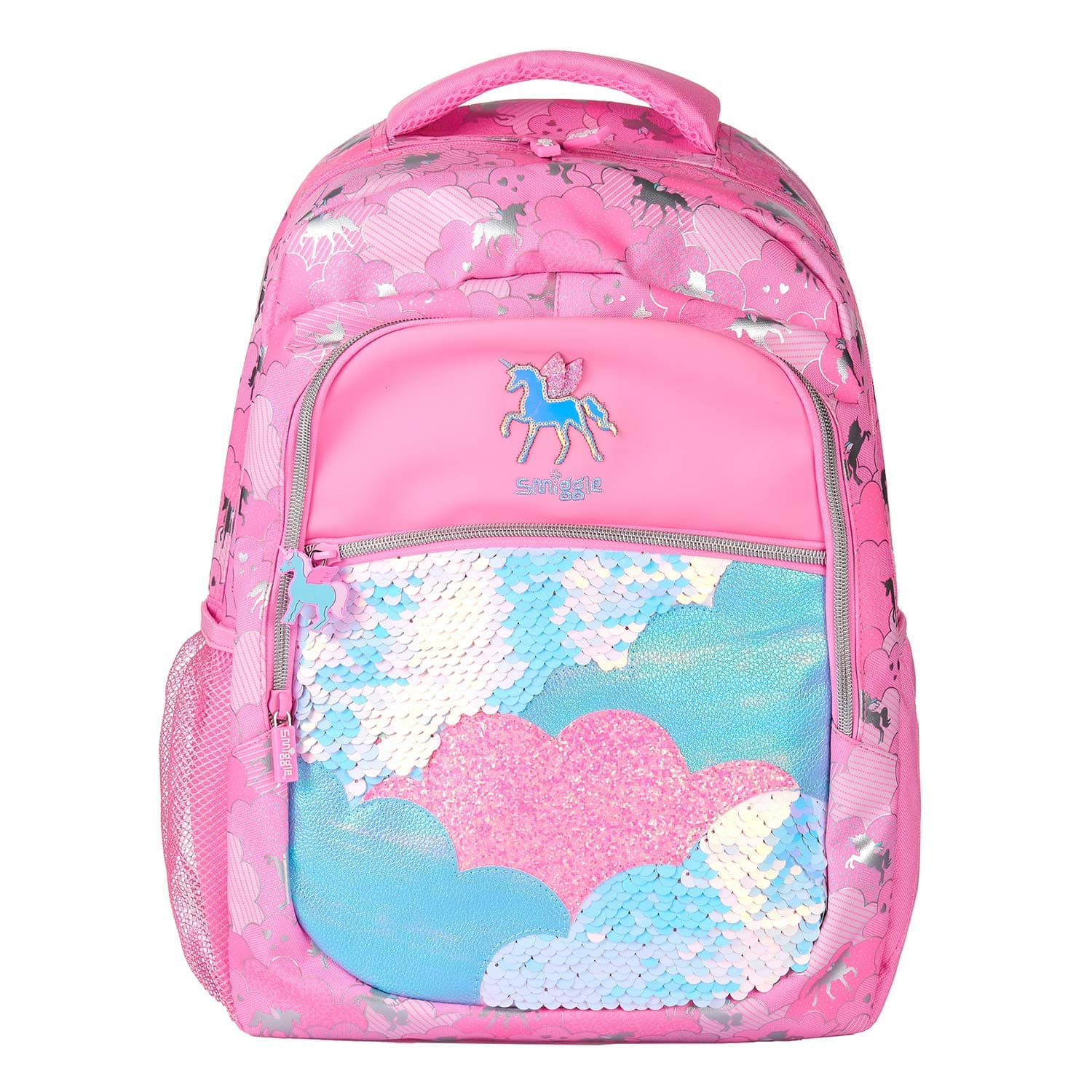 Smiggle Lunar Backpack with Three Zipped Compartments | Unicorn Print