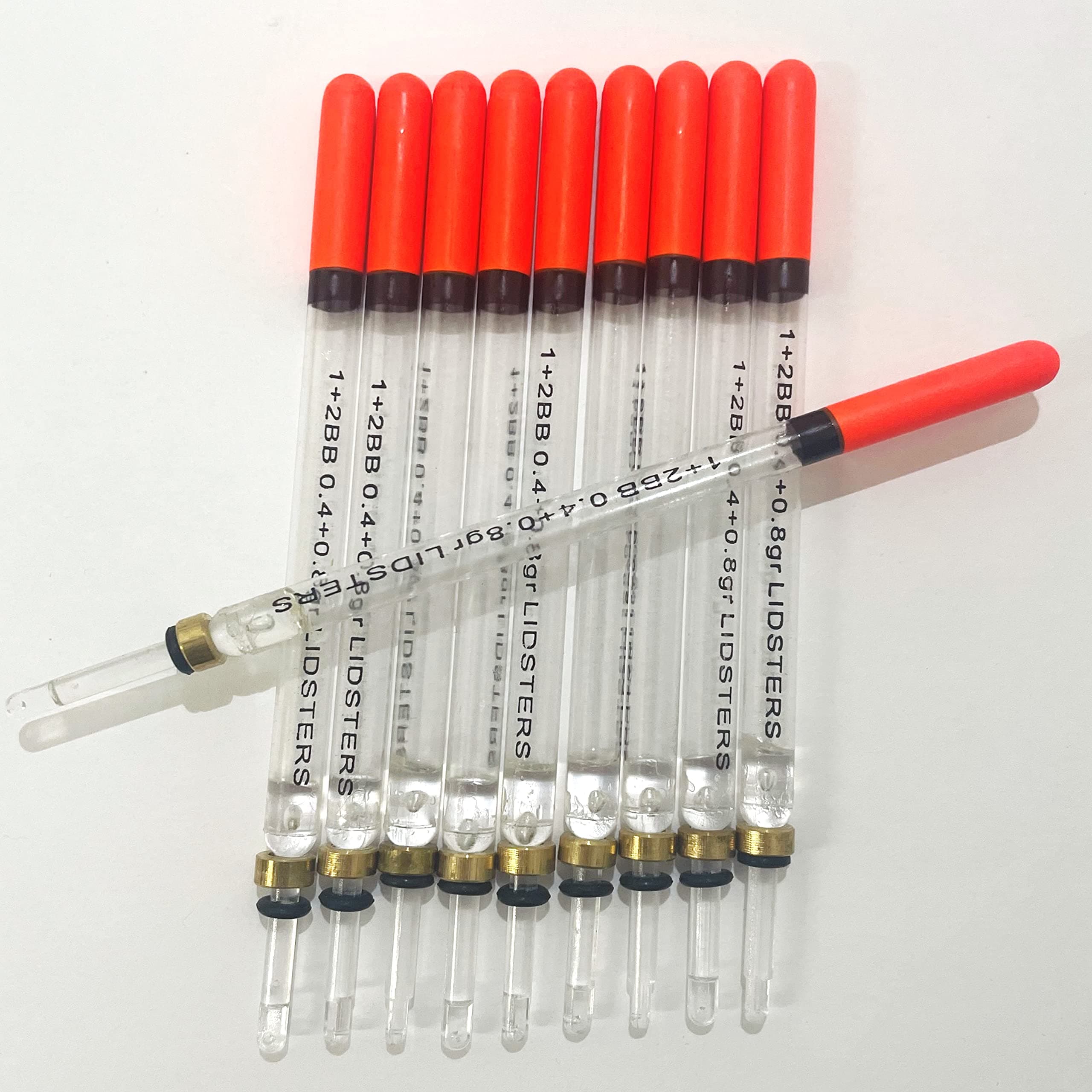 Lidsters 10 New Loaded Fishing Waggler Clear Floats 11CM 2BB Carp Chub Match Short Fishing