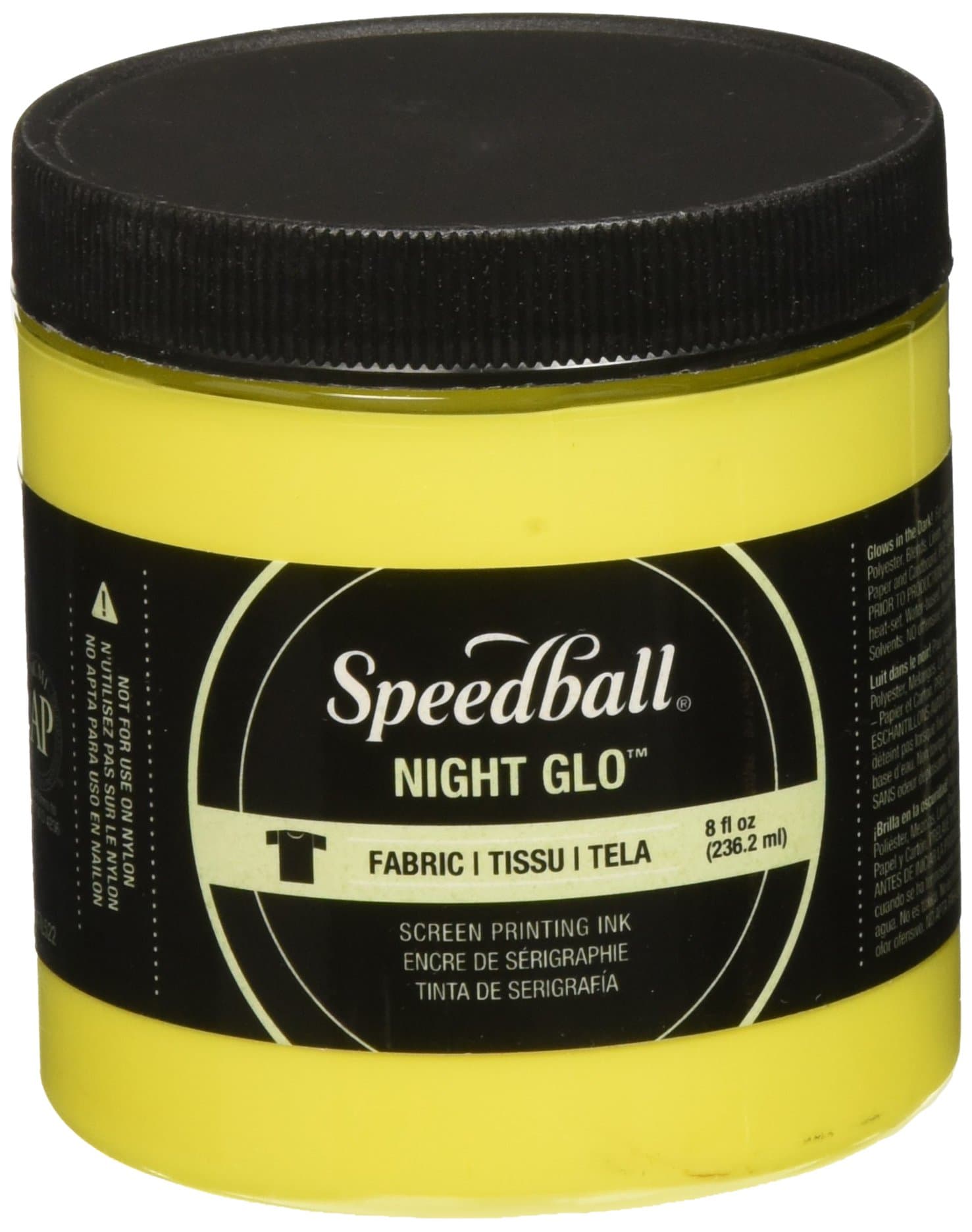 047521 Night Glo Screen Printing Ink, 8 fl. oz., Yellow