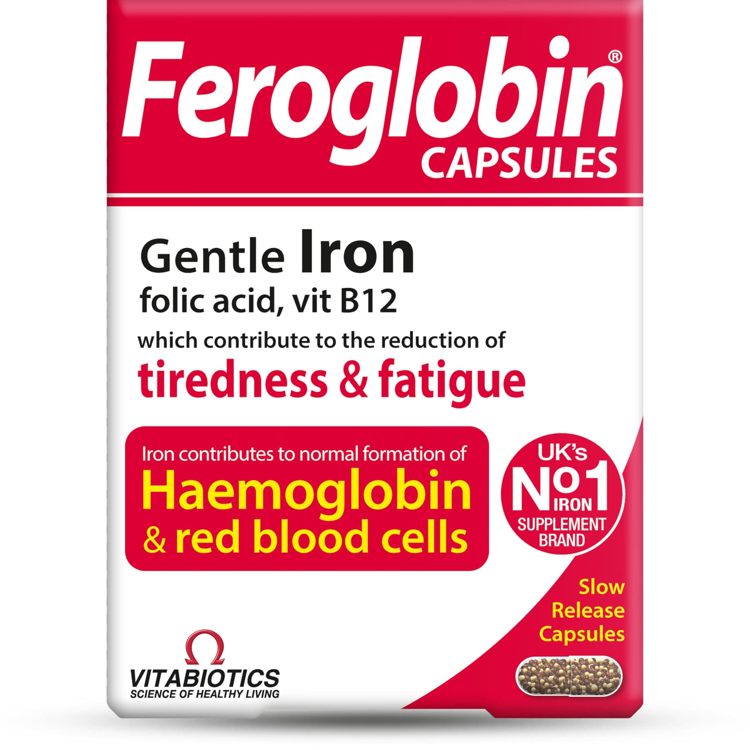 Iron Supplement Capsules Support Iron Defficiency, Anemia and Blood formation, boost Energy, Immunity and Vitality while reducing Fatigue and Tiredness