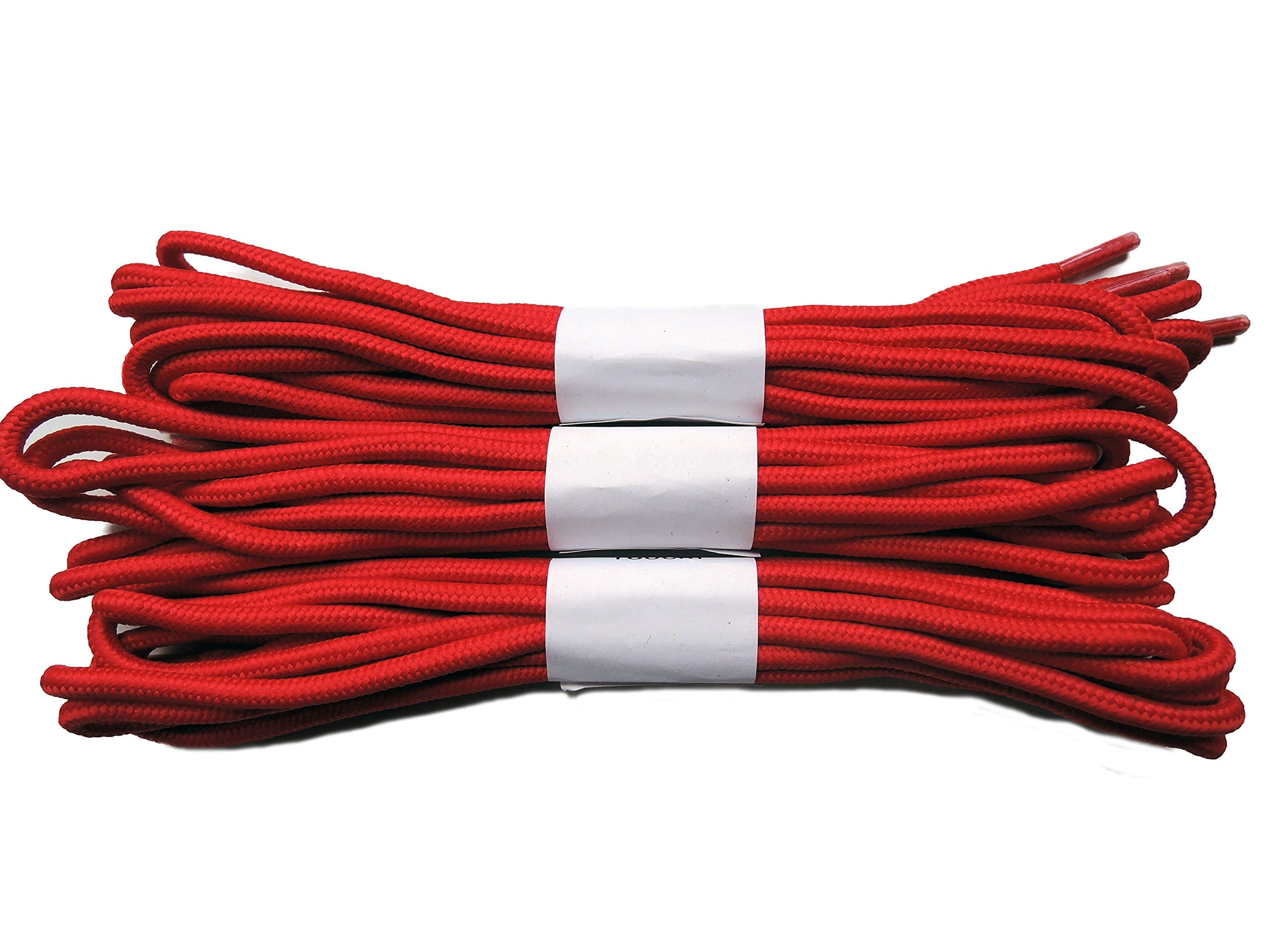 Pack of 3 Pairs Long Round Boot Shoe Laces Punk Oi Black Red White