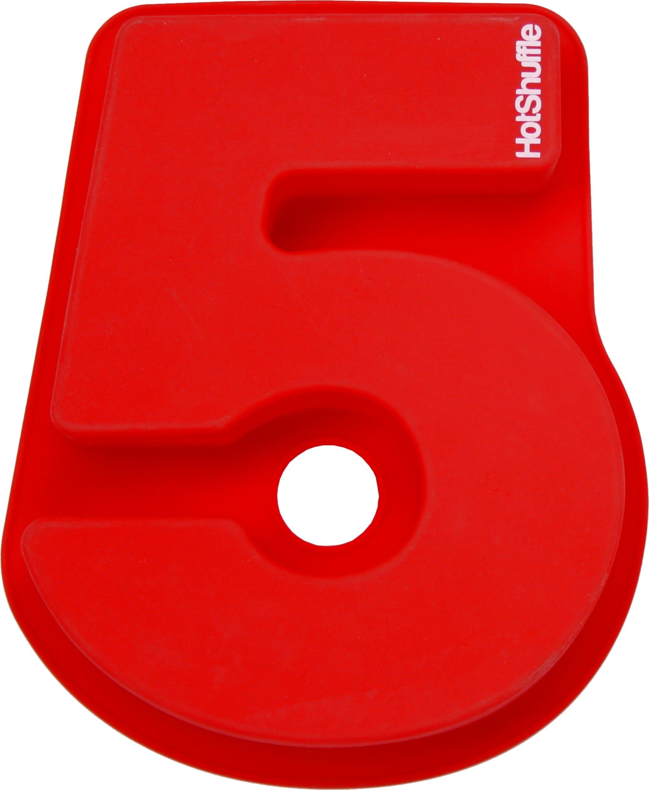 13 Inch (33cm) XL Silicone Number Cake Tin Mould Baking Birthday Anniversary (Number 5)