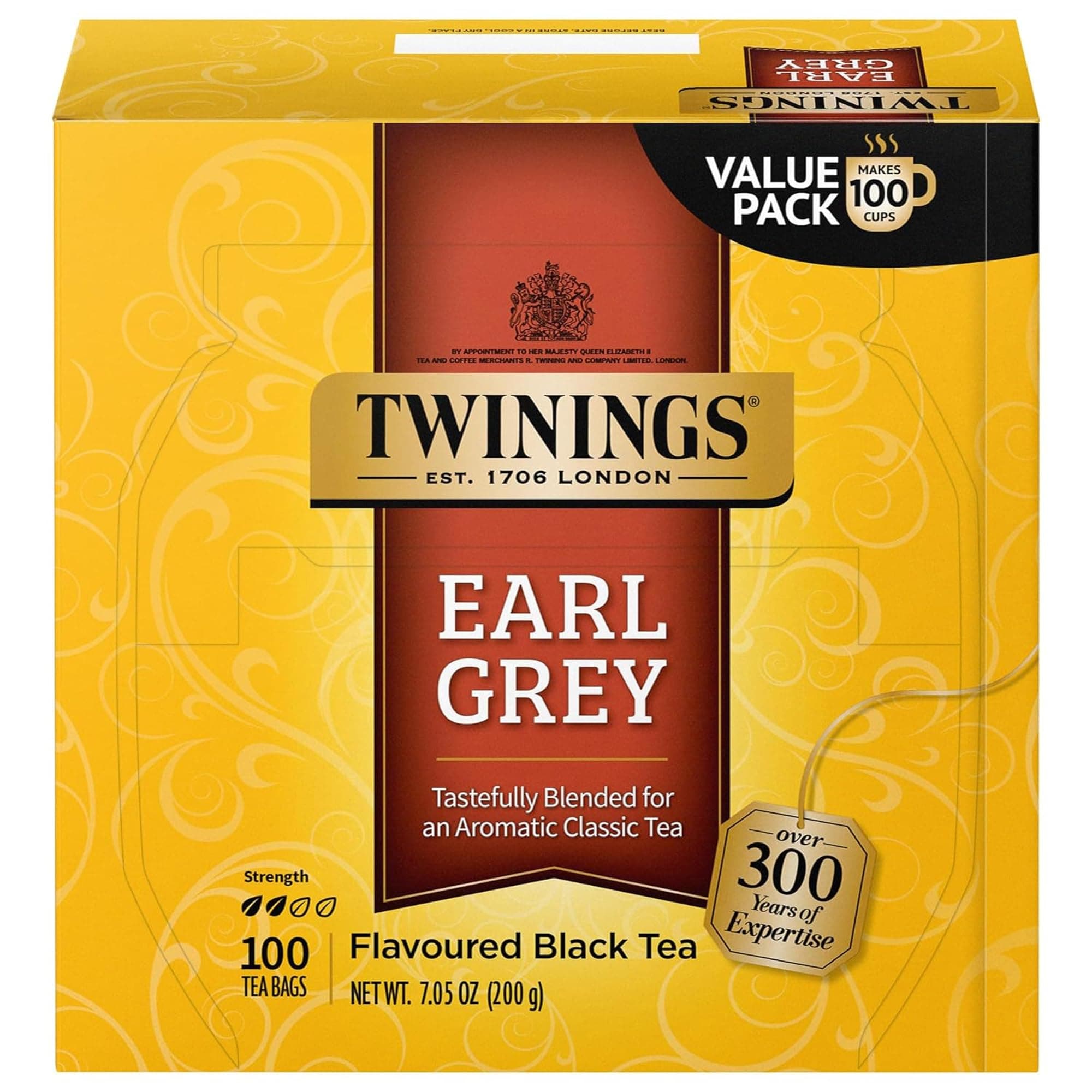 of London Earl Grey Black Tea Bags, 100 Count