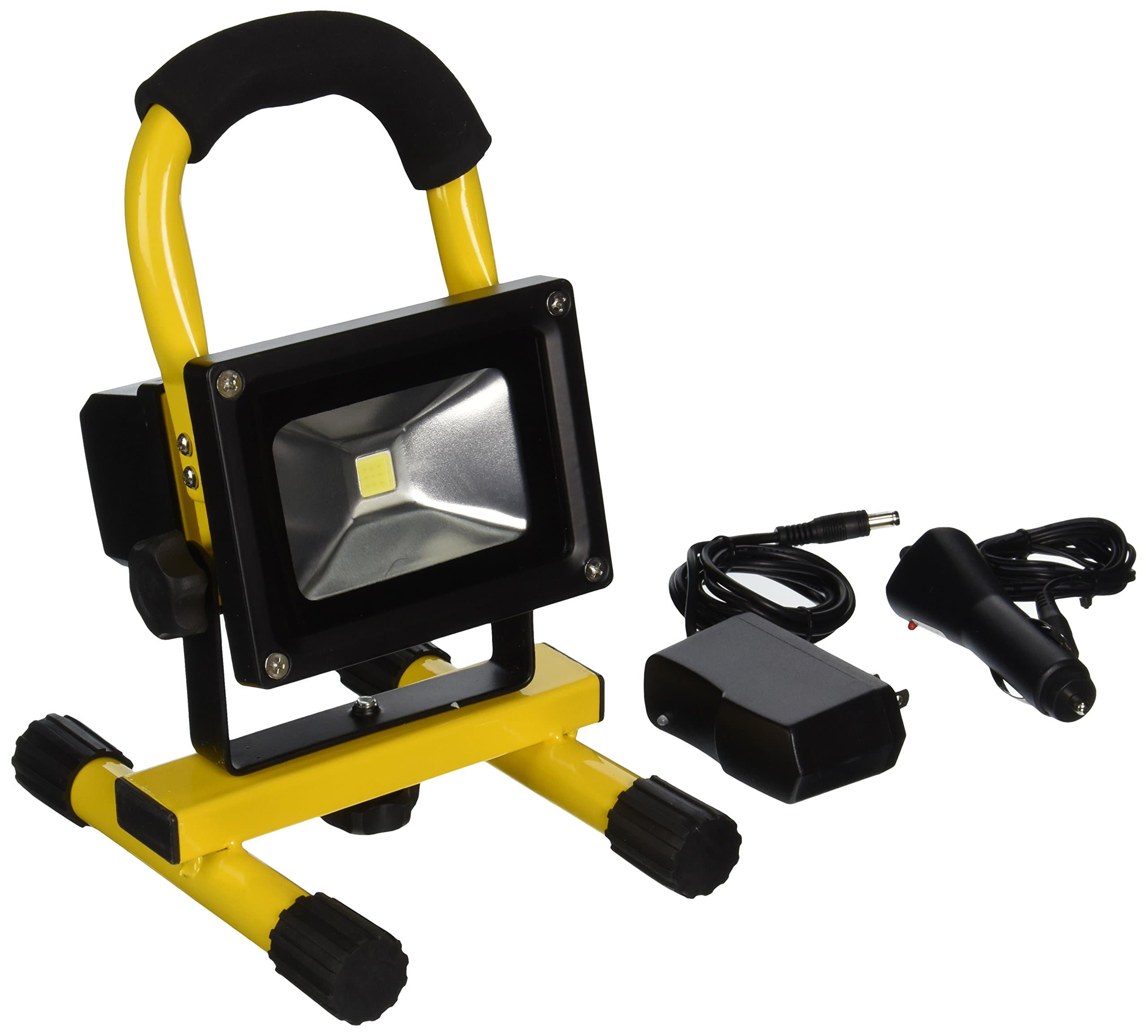 TruePower 30-3002 Portable 10W COB Type Super Bright LED Work Light Rechargeable Li-Ion Flood Light Lamp, Yellow