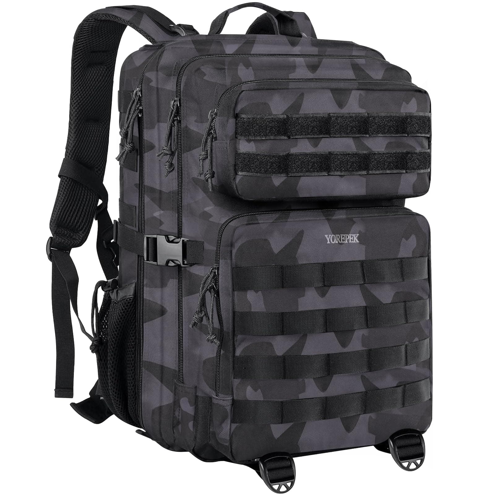 YOREPEK Military Tactical Travel Backpack, 45L Army Rucksack with Molle Large Capacity Survival Back pack Assault Pack 3 Day Bug Out Bag for Outdoor Sports Hiking Camping Mountaineering Trekking