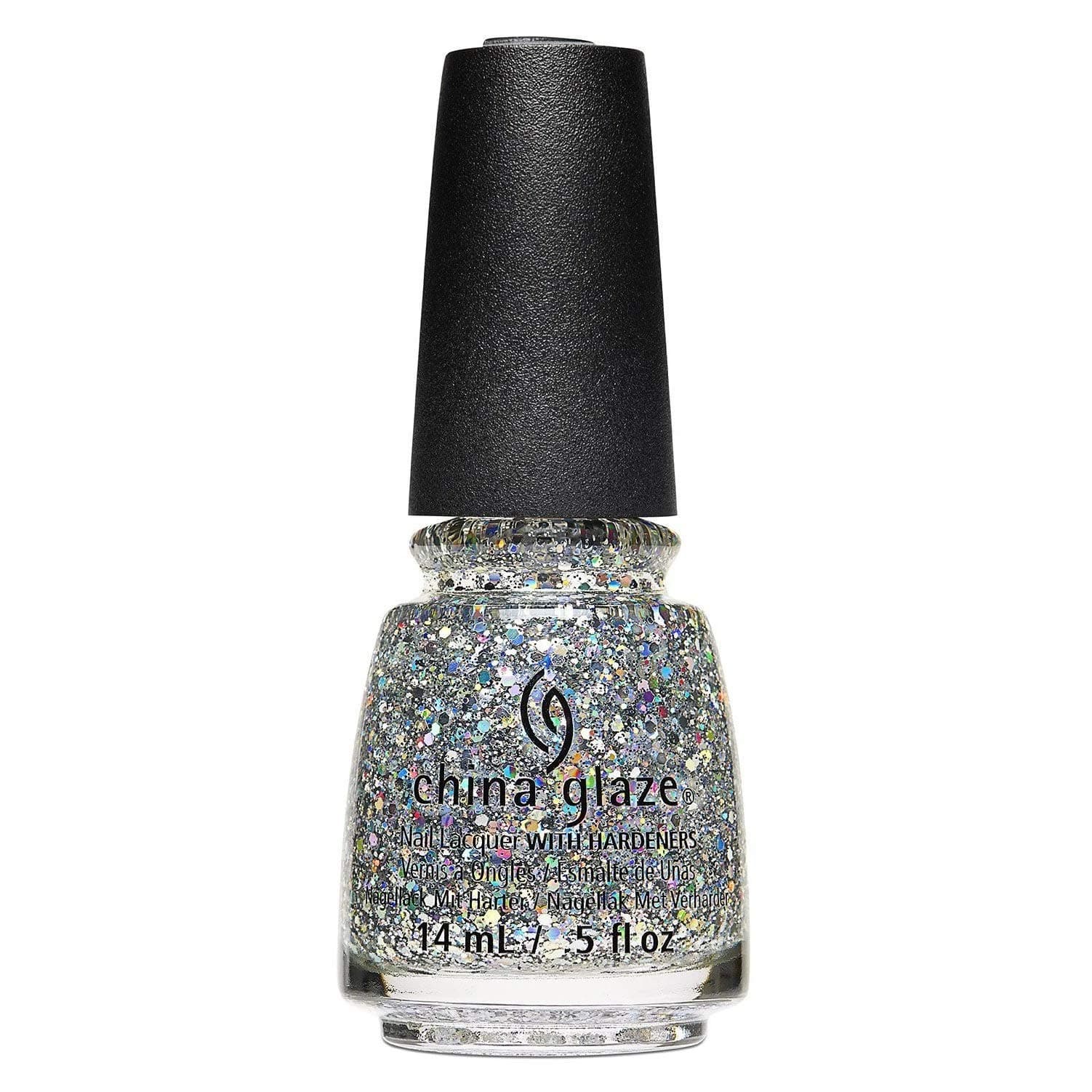 China Glaze Nail Lacquer with Hardeners, 14 ml, Disco Ball Drop