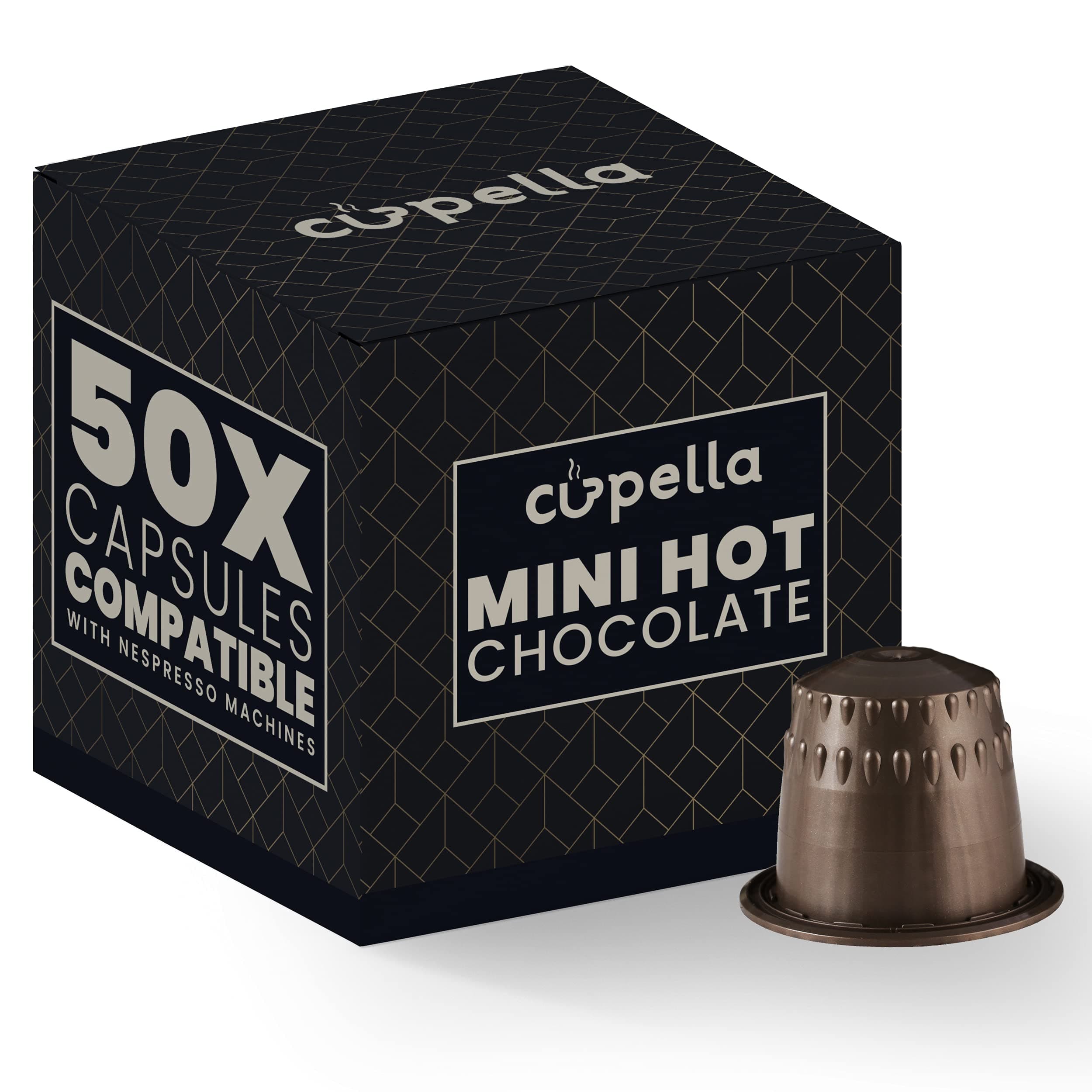Cupella compatible with Nespresso Hot Chocolate Pods for Original line machines - 50 Ct Nespresso Chocolate pods Italian