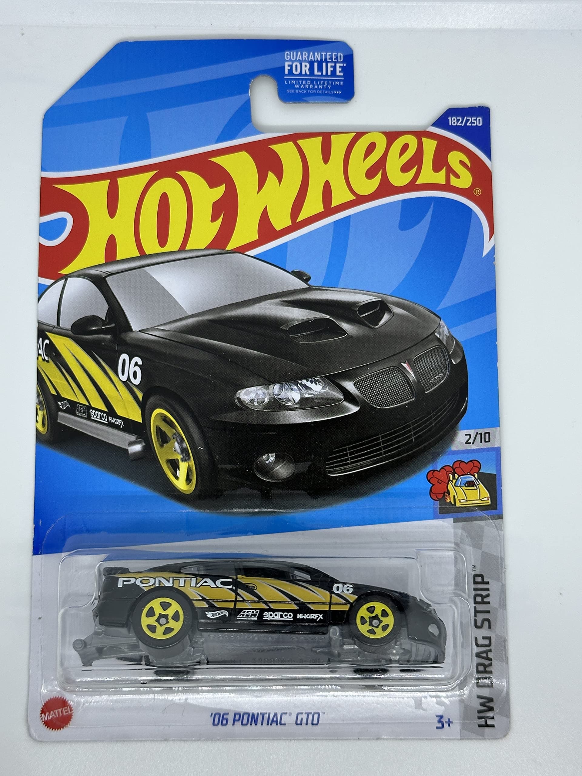 06 Pontiac GTO - Black - HW Drag Strip 2/10-182/250 - Mint/NrMint Ships Bubble Wrapped in a Box