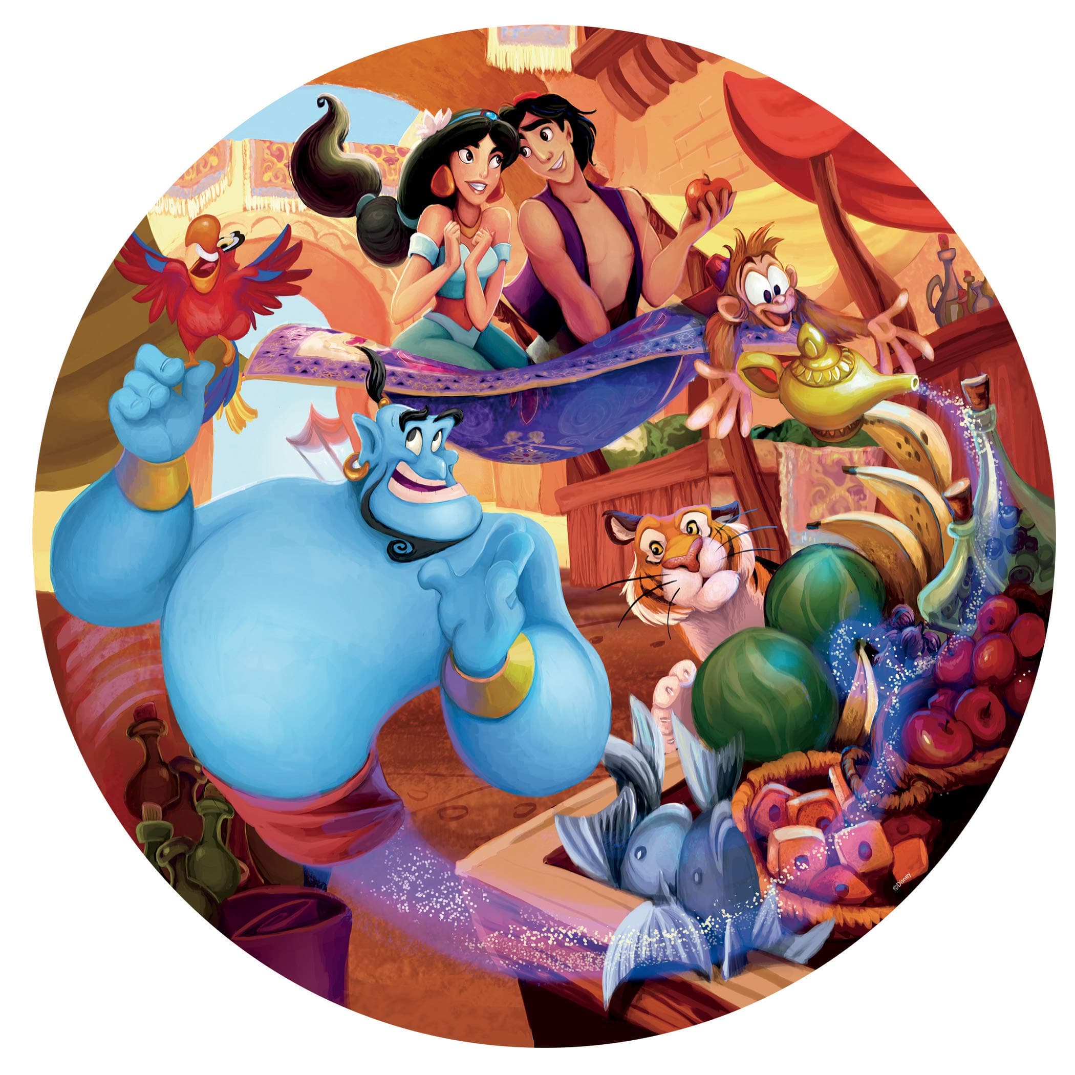 CeacoDisney Round - Aladdin Round - 300 Piece Jigsaw Puzzle