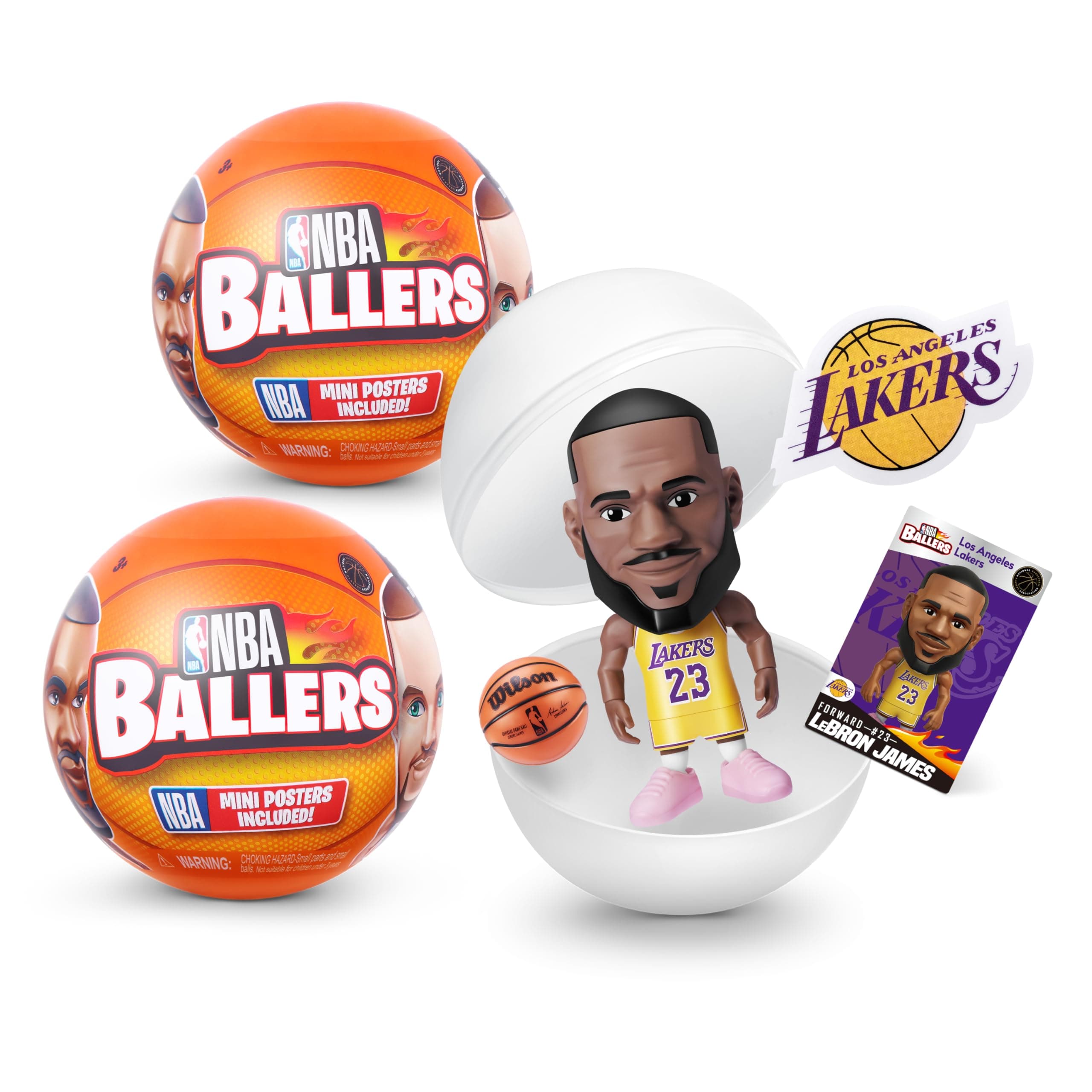 5 Surprise NBA Ballers by Zuru Basketball Collectible Figure (2 Capsules)