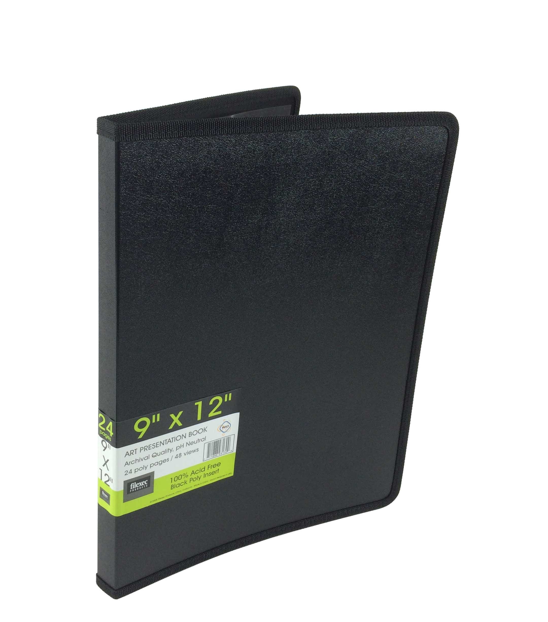 Products Art Presentation Book, 9"x12", 24Page/48 Views (93130),Black