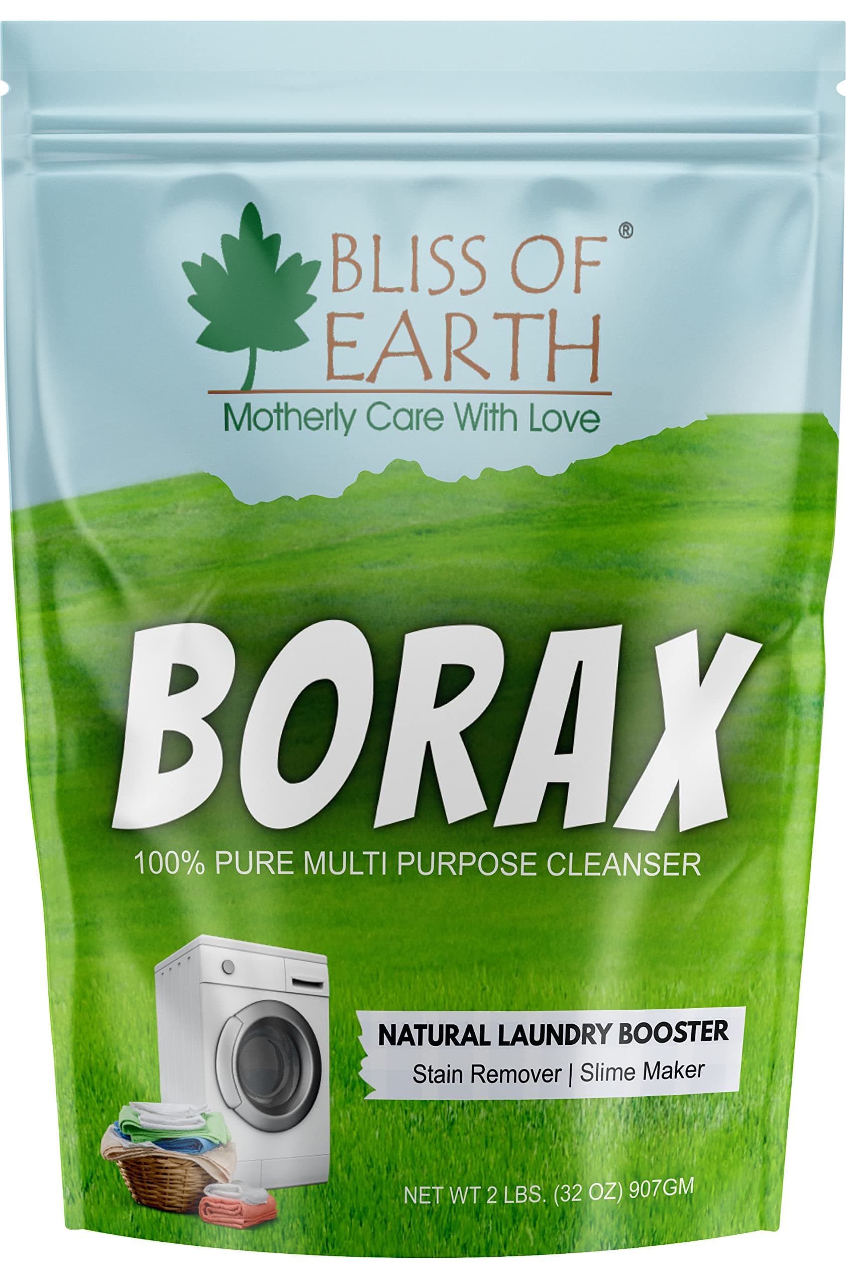 Bliss of Earth Borax Powder for Insects, Ant & Bugs Control, Borax Powder as Laundry Booster, Natural Cleaning Agent & Deodorizer, Stain Remover, & Home Cleaning – 907GM