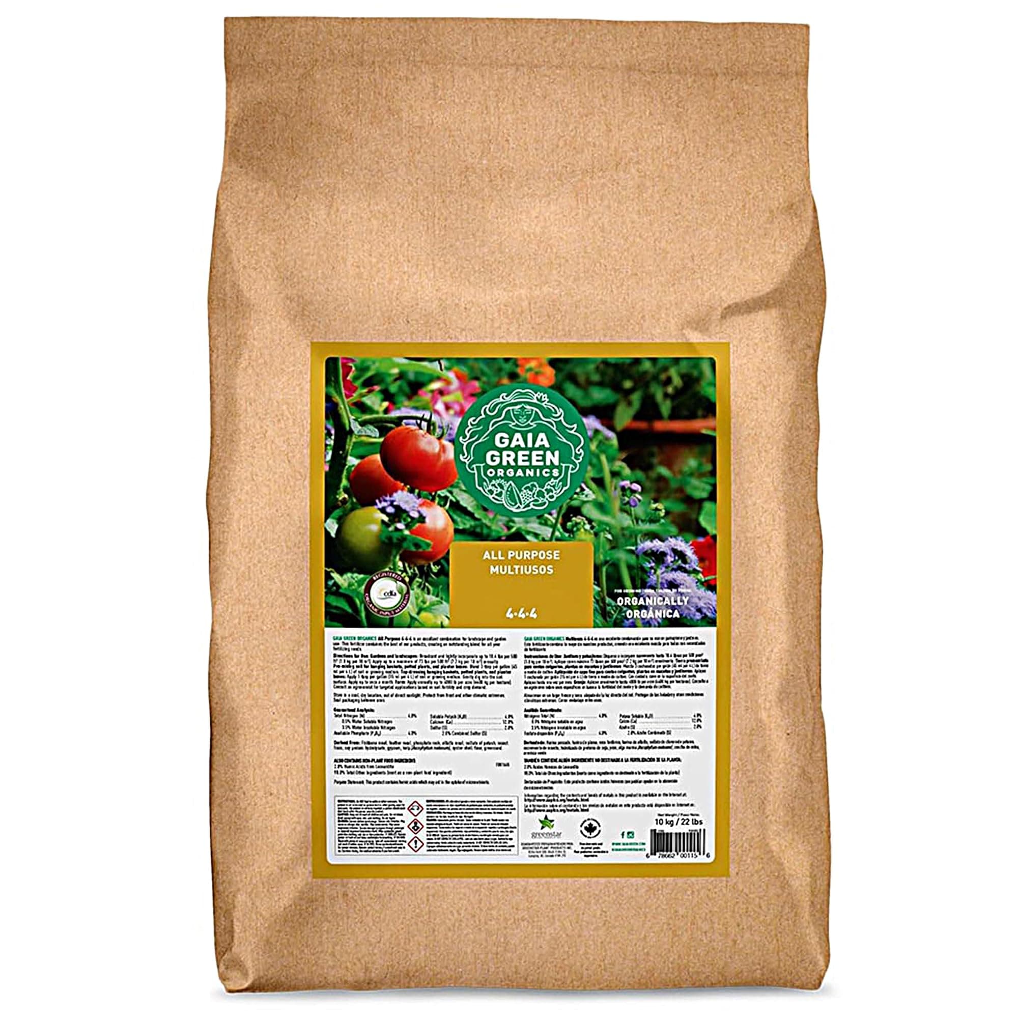 GAIA GREEN All Purpose Soil Supplement for Resilient Crop Growth Ideal for Household Plants, Urban Gardens, Lawns, and Greenhouses, 10 Kilos
