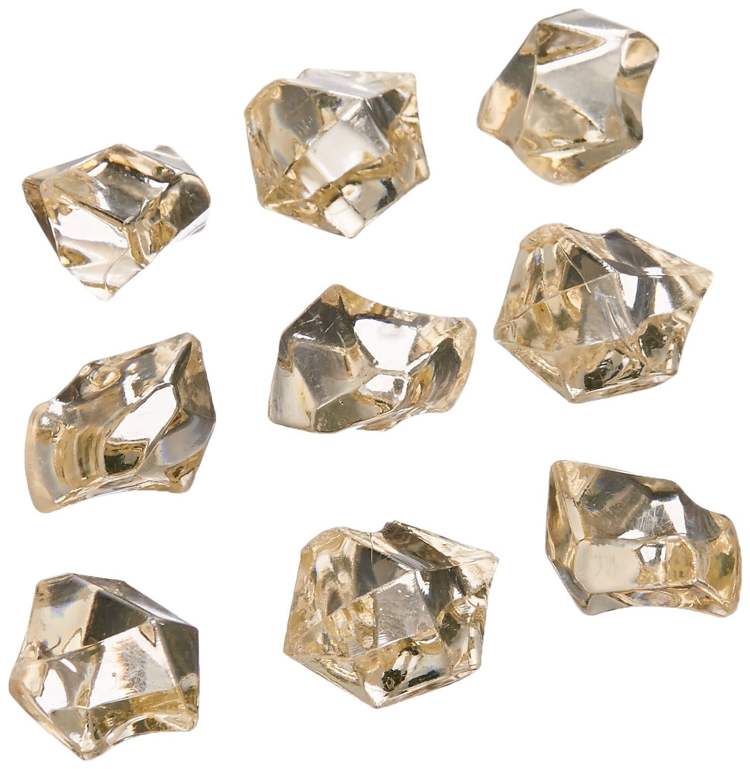 Homeford 50-Piece Acrylic Crystal Ice Rocks Table Scatter, Champagne, 1-Inch