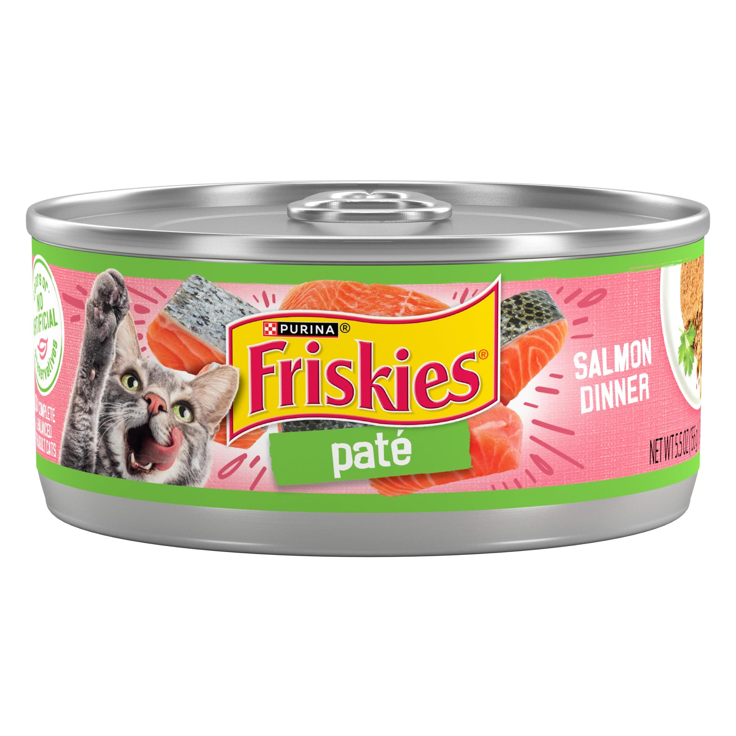 Classic Pate Salmon Dinner Canned Cat Food 5.5 Oz, Case Of 24