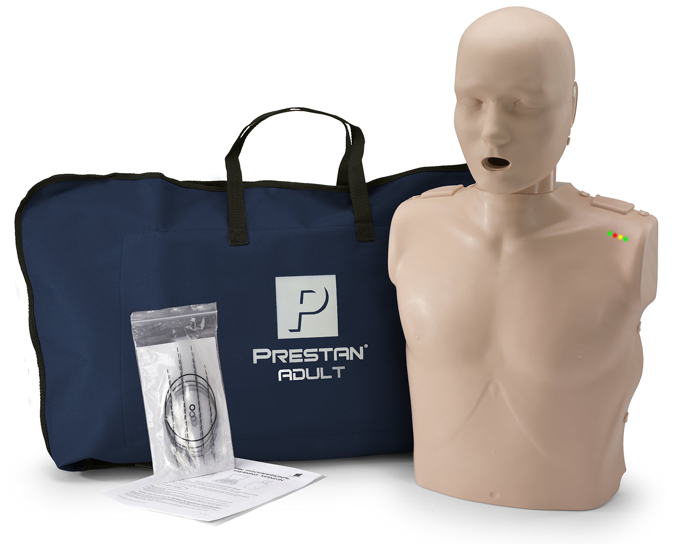 PRESTAN PP-AM-100M-MS Professional Adult CPR-AED Training Manikin with CPR Monitor, Medium Skin