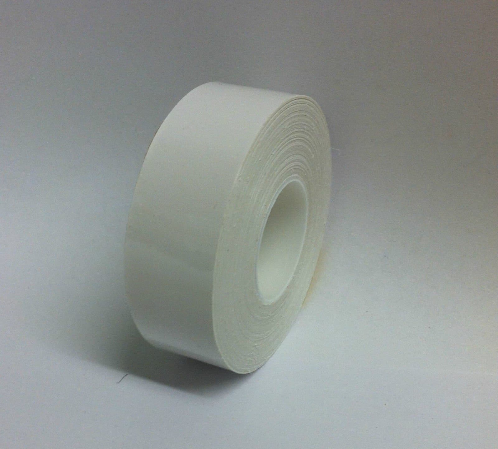 Colored Glossy Vinyl Tape, with Self-Adhesive (2 Tapes 1 inch x 25 ft (50 ft Total), White)