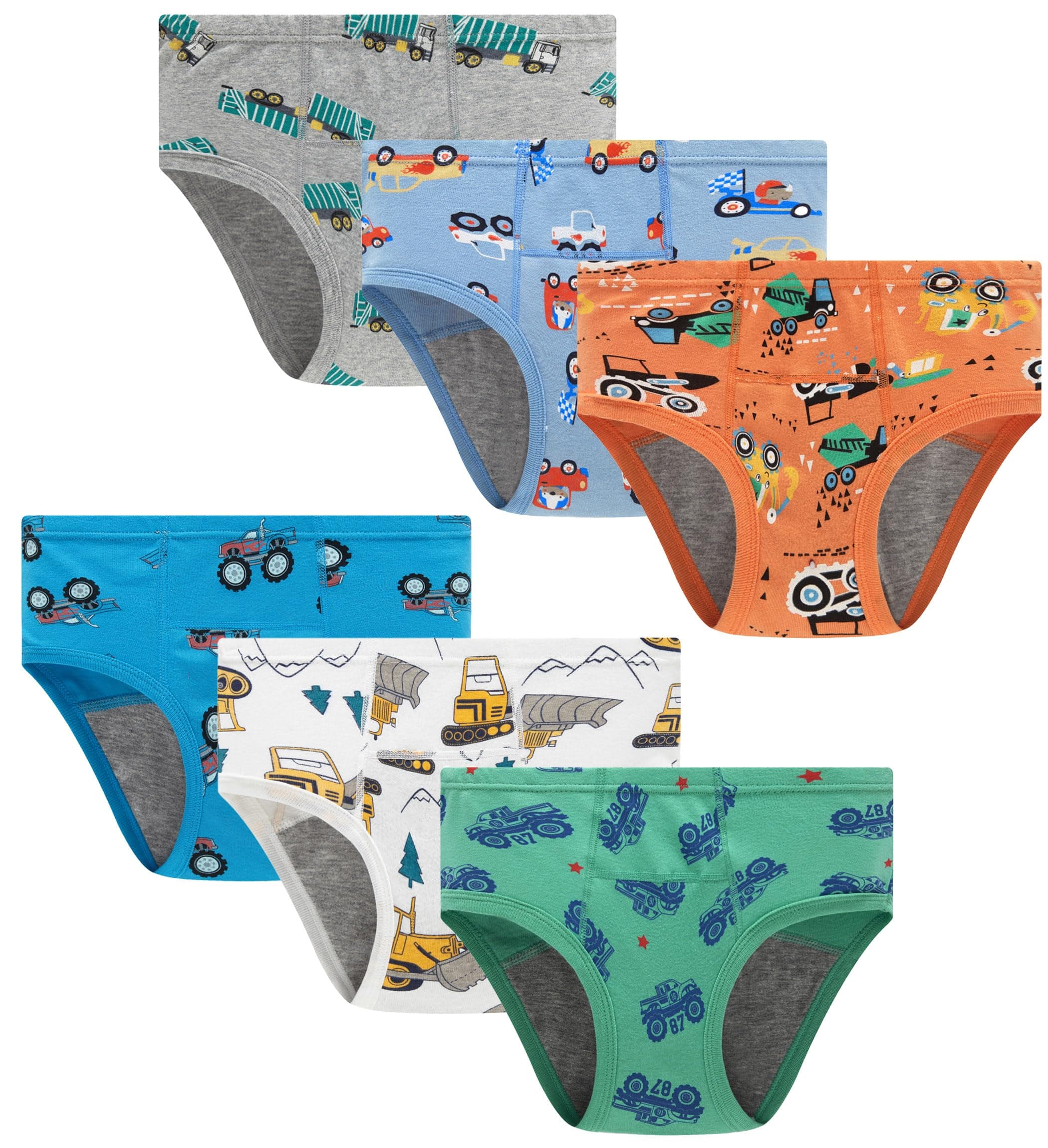 Boboking Boys Training Toddler Underwear Truck Potty Briefs For Boys Pack Of 6