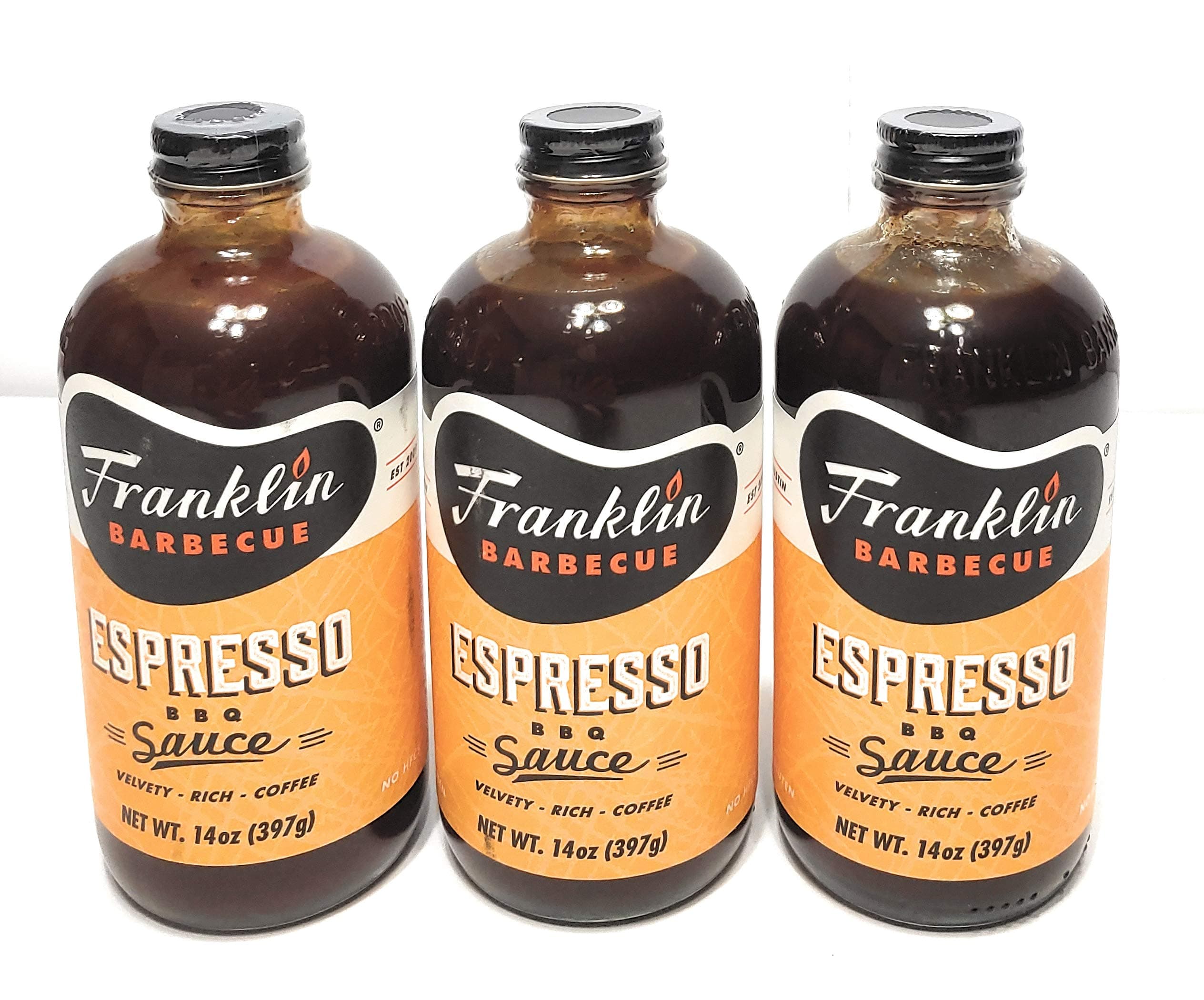 Franklin Barbecue Sauce 12.5oz Bottle (Pack of 3) (Espresso)