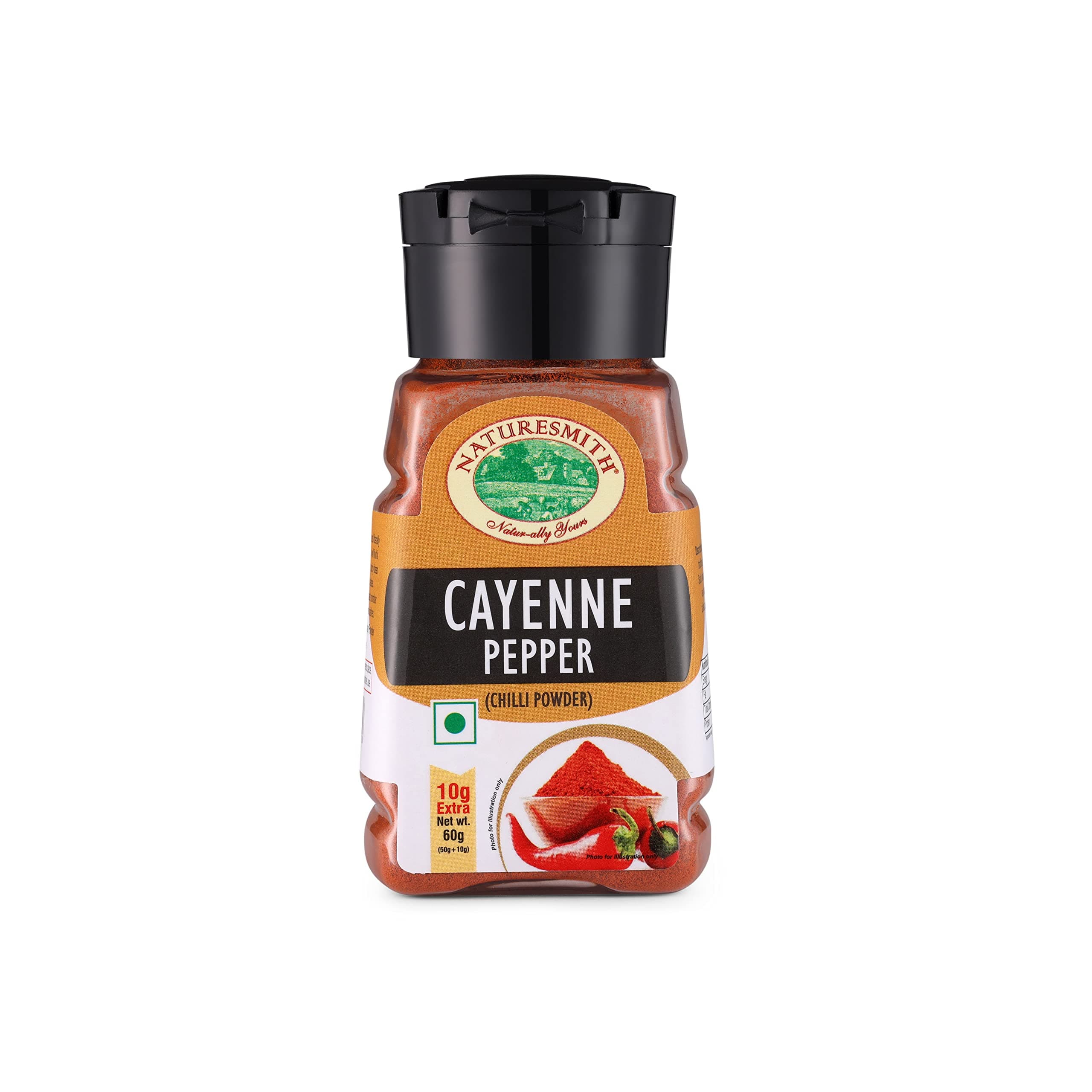 NATURESMITH CAYENNE PEPPER POWDER-50g || READY TO USE SPRINKLER JAR ||