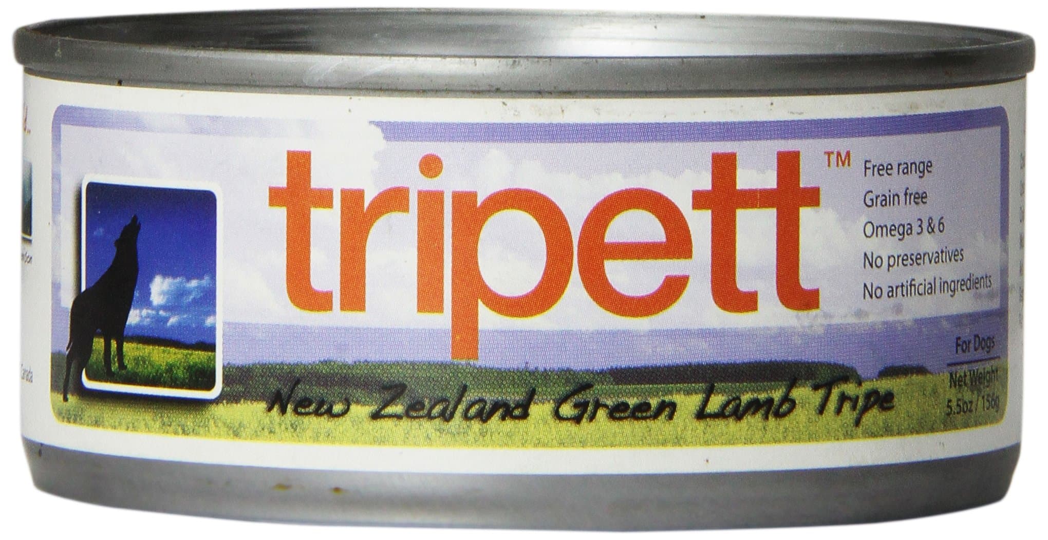 Petkind 328024 Tripett New Zealand Green Lamb Tripe For Pets, 5.5-Ounce Can, (Pack Of 24)