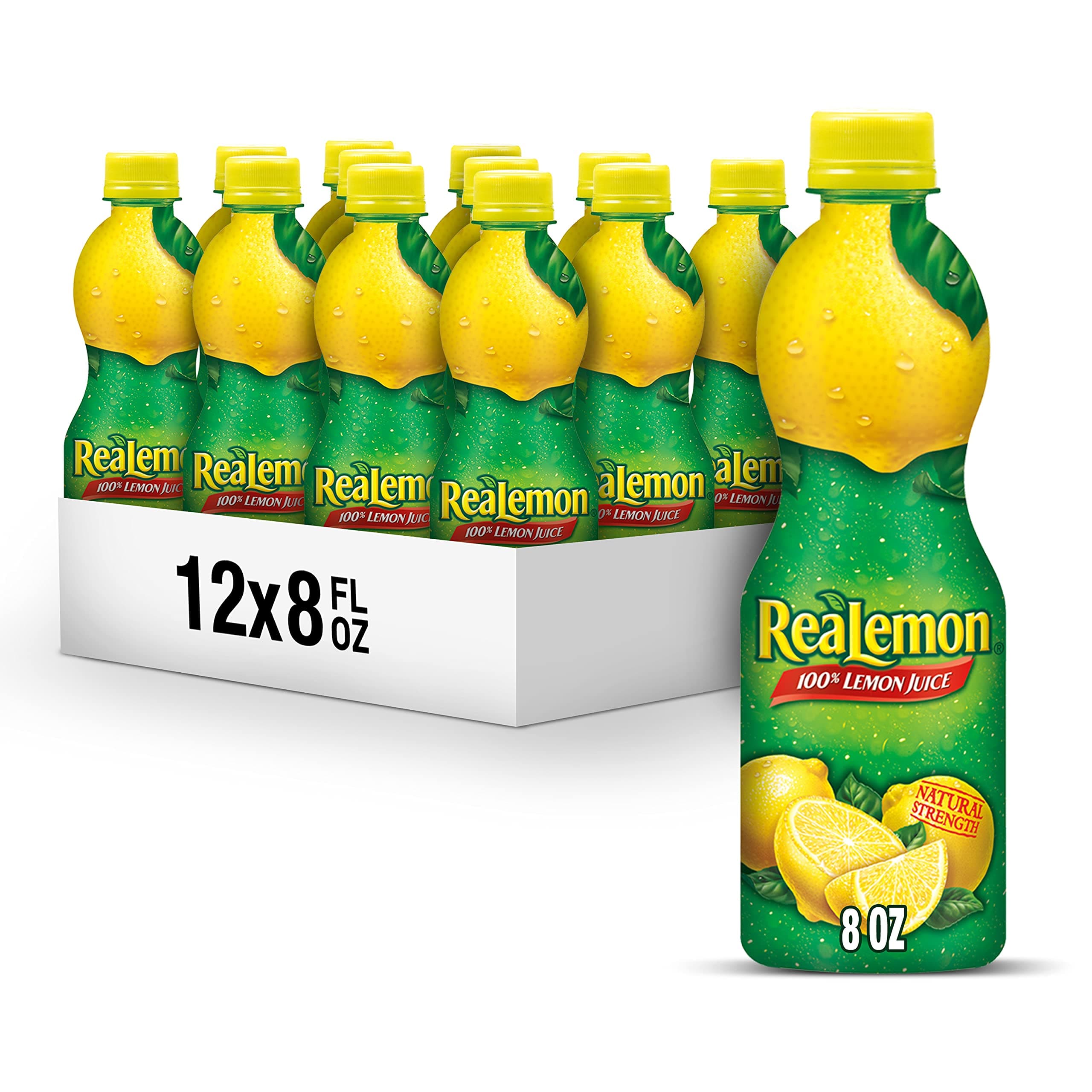 ReaLemon100 Percent Lemon Juice, 8 fl oz bottle (Pack of 12)