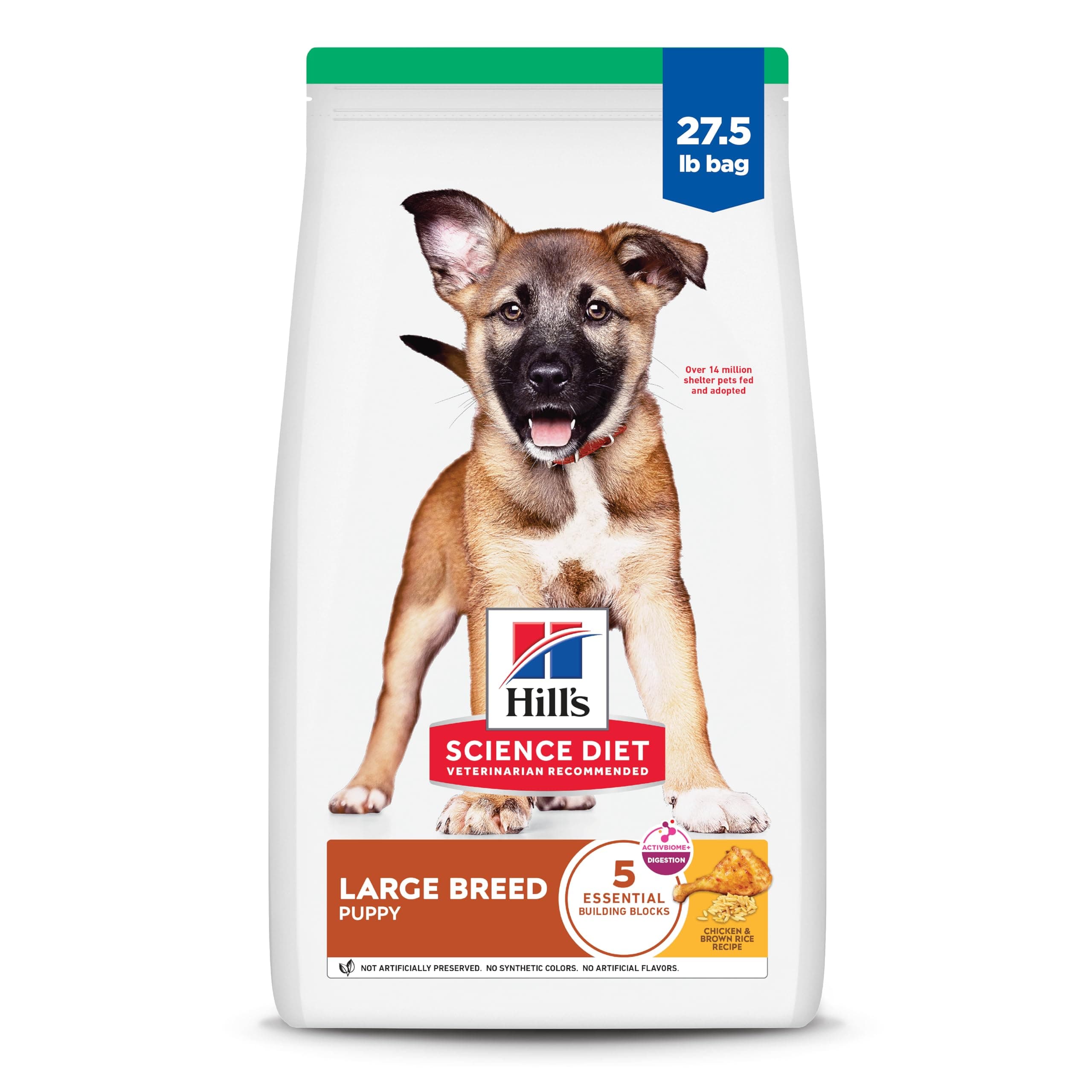 Hill's Science Diet Large Breed Puppy Food, DHA to Support Healthy Development, Chicken & Brown Rice Dry Dog Food, 27.5 lb. Bag
