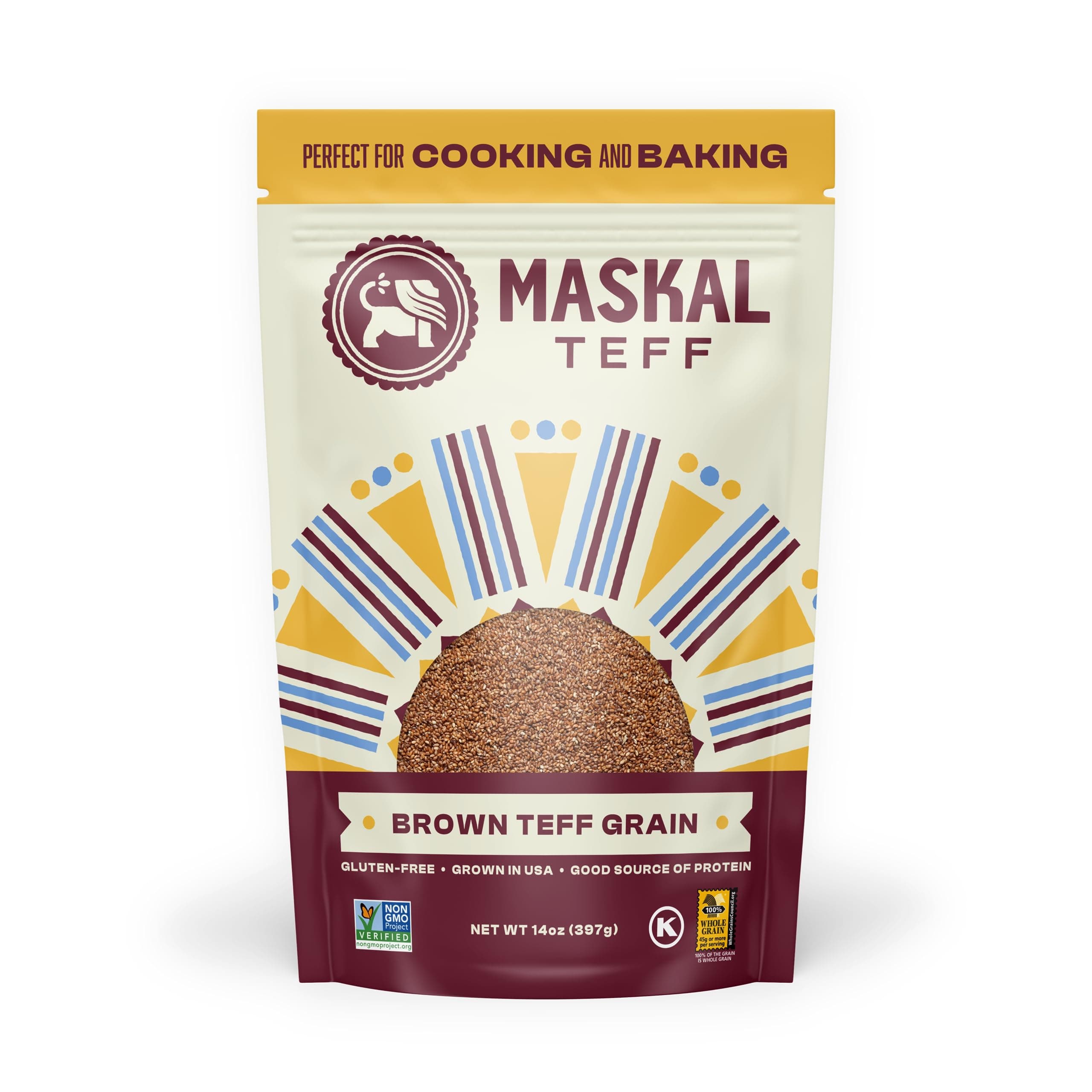 Maskal Teff Brown Teff Grain, 14 Ounce