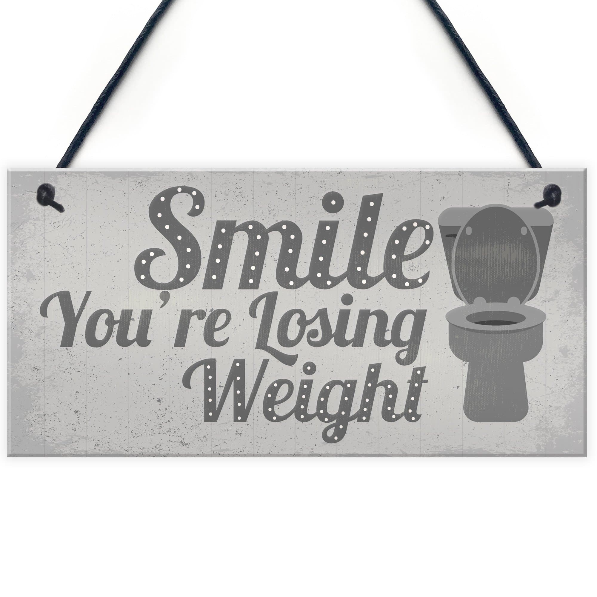 Red Ocean Losing Weight Novelty Funny Bathroom Toilet WC Door Wall Sign Cafe Pub Office Plaque