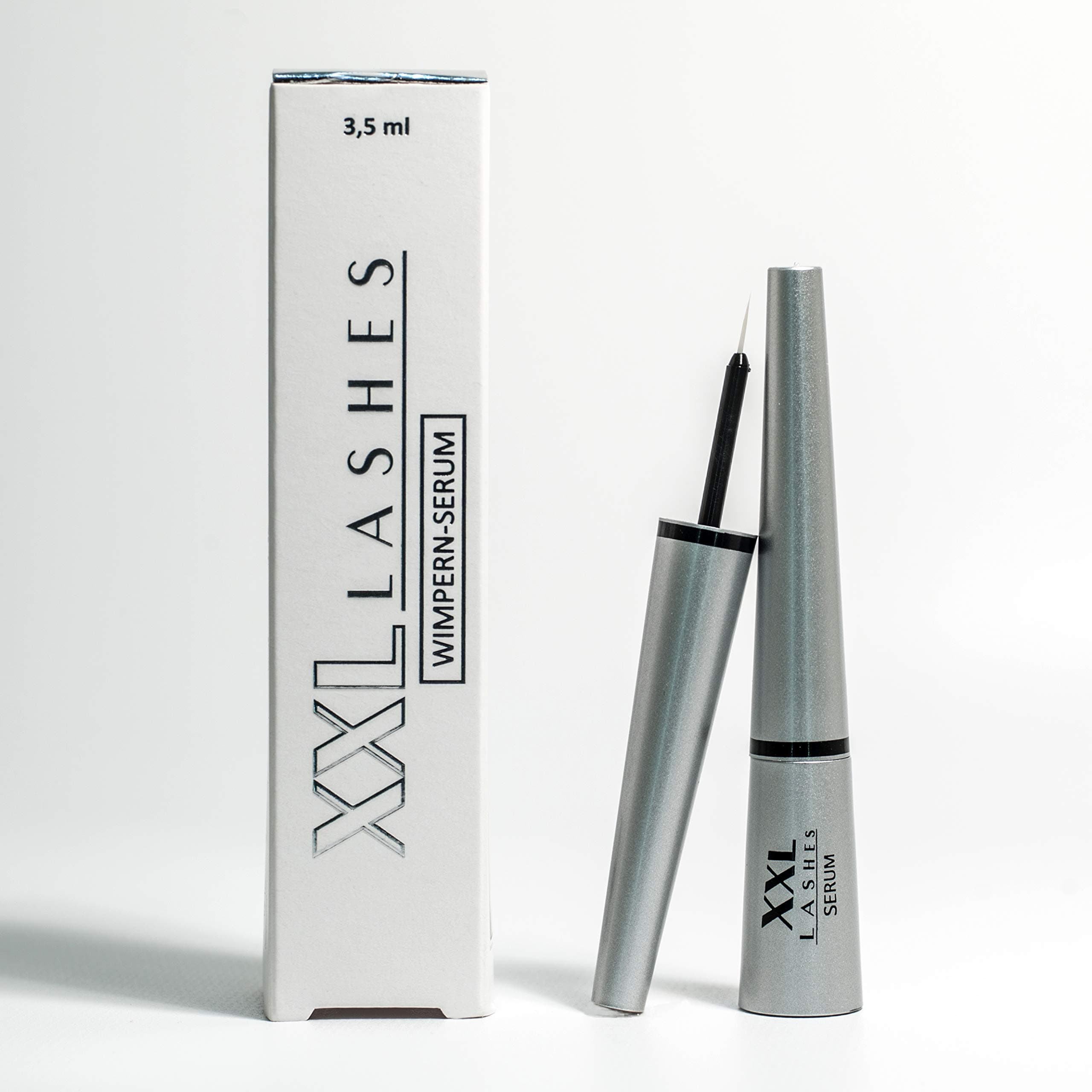XXL Lashes eyelash serum, enhancer eyebrow serum for fast eyelash and eyebrow growth - tested effect - longer, thicker and stronger eyelashes in just 4 weeks, vegan, natural, lash booster
