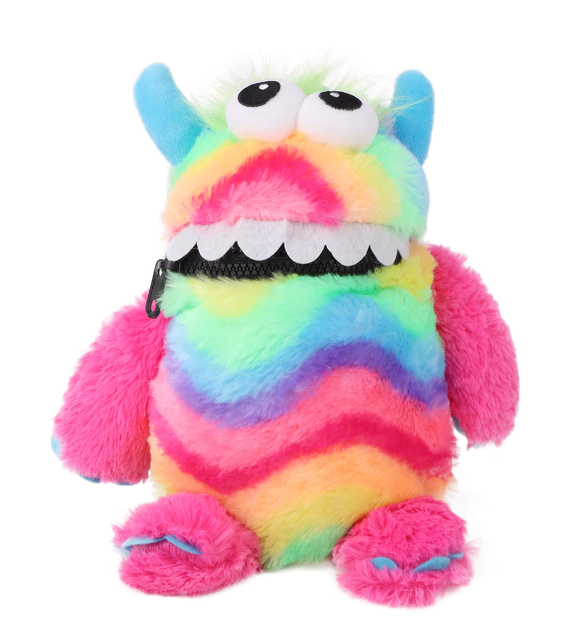9" (23cm) Rainbow Colour Worry Monster Plush Soft Toy - Loves Eating Your Worries