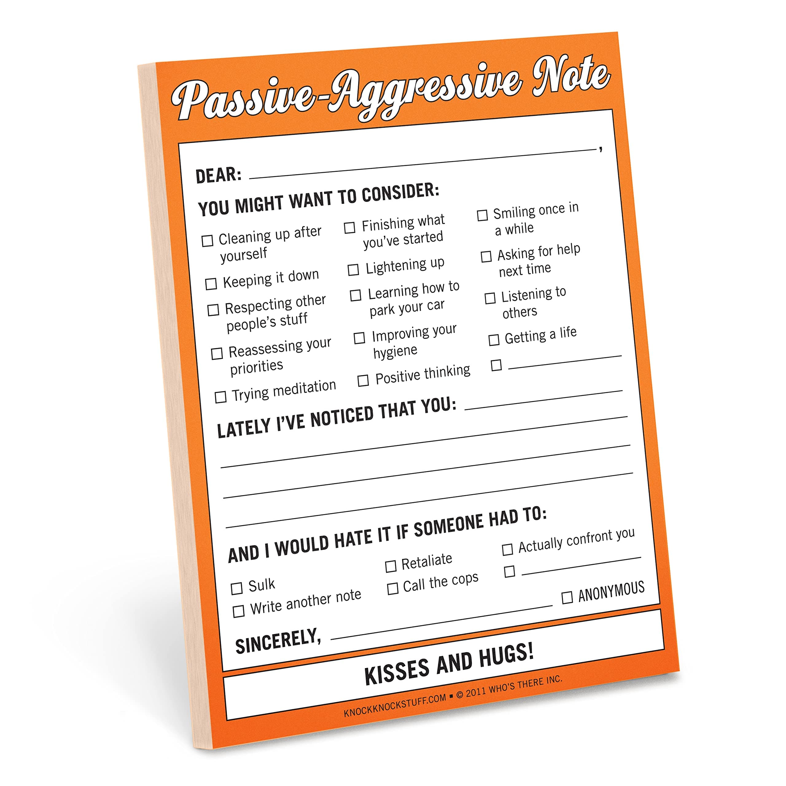 Knock Knock Passive Aggressive Nifty Note Pad , 4 x 5.25-inches