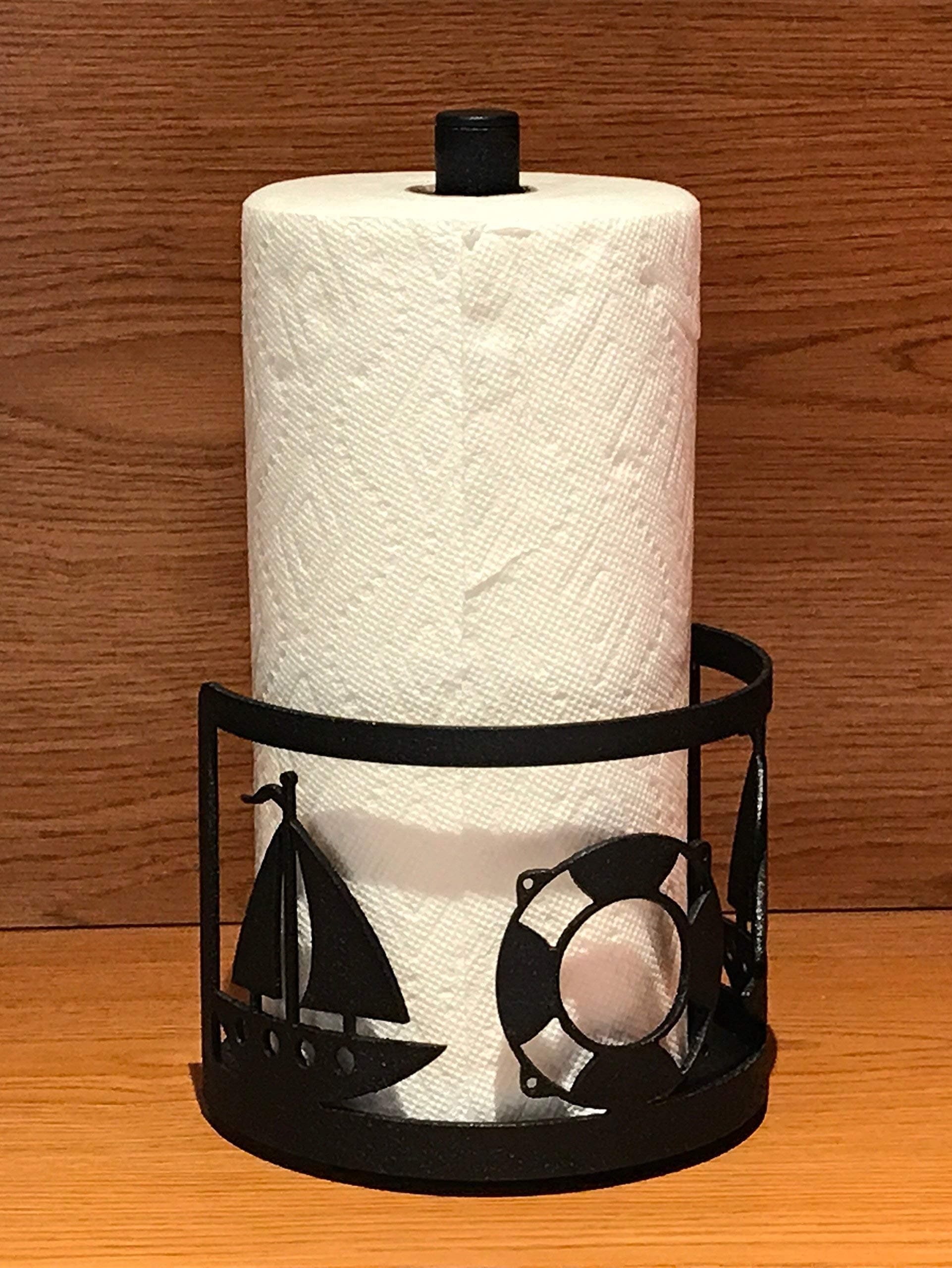 Made in USA Ocean Life Themed Steel Paper Towel Rack