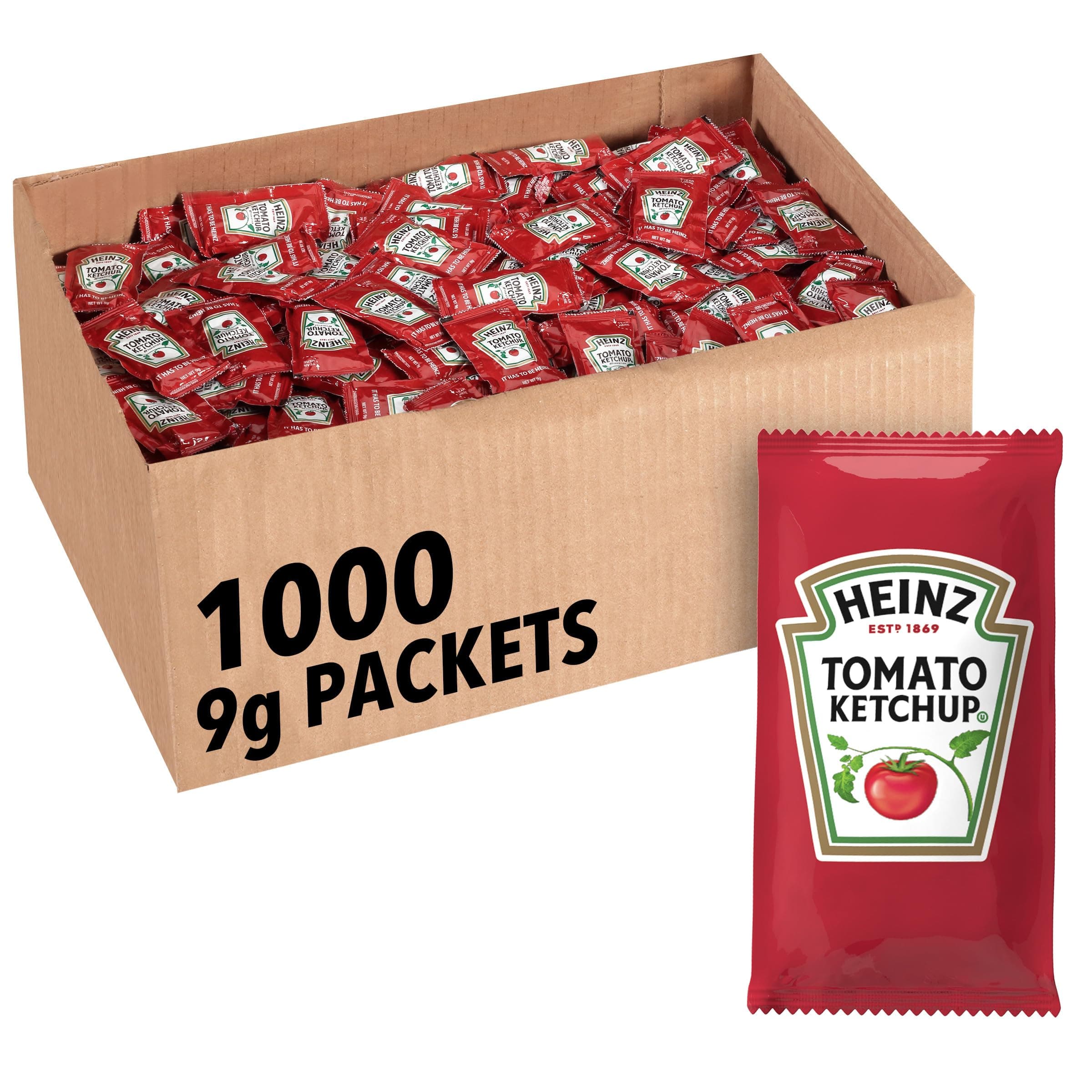 Ketchup Single Serve Packets (9g Packets, Pack of 1000)