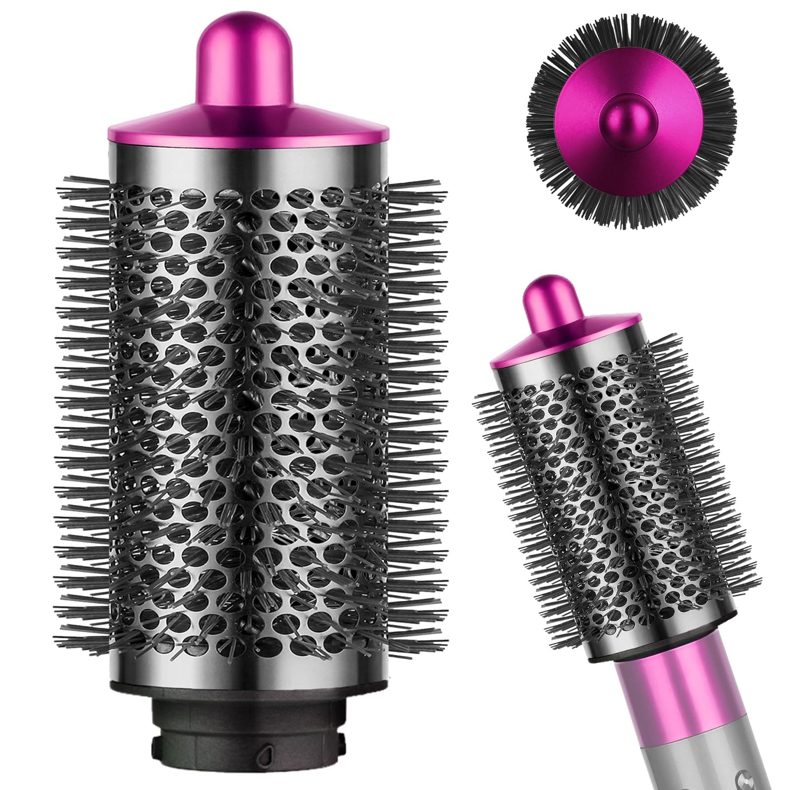 Large Round Volumizing Brush for Dyson Airwrap Accessories Bigger Oval Round Brush Volumizer Attachment Tool, Rose