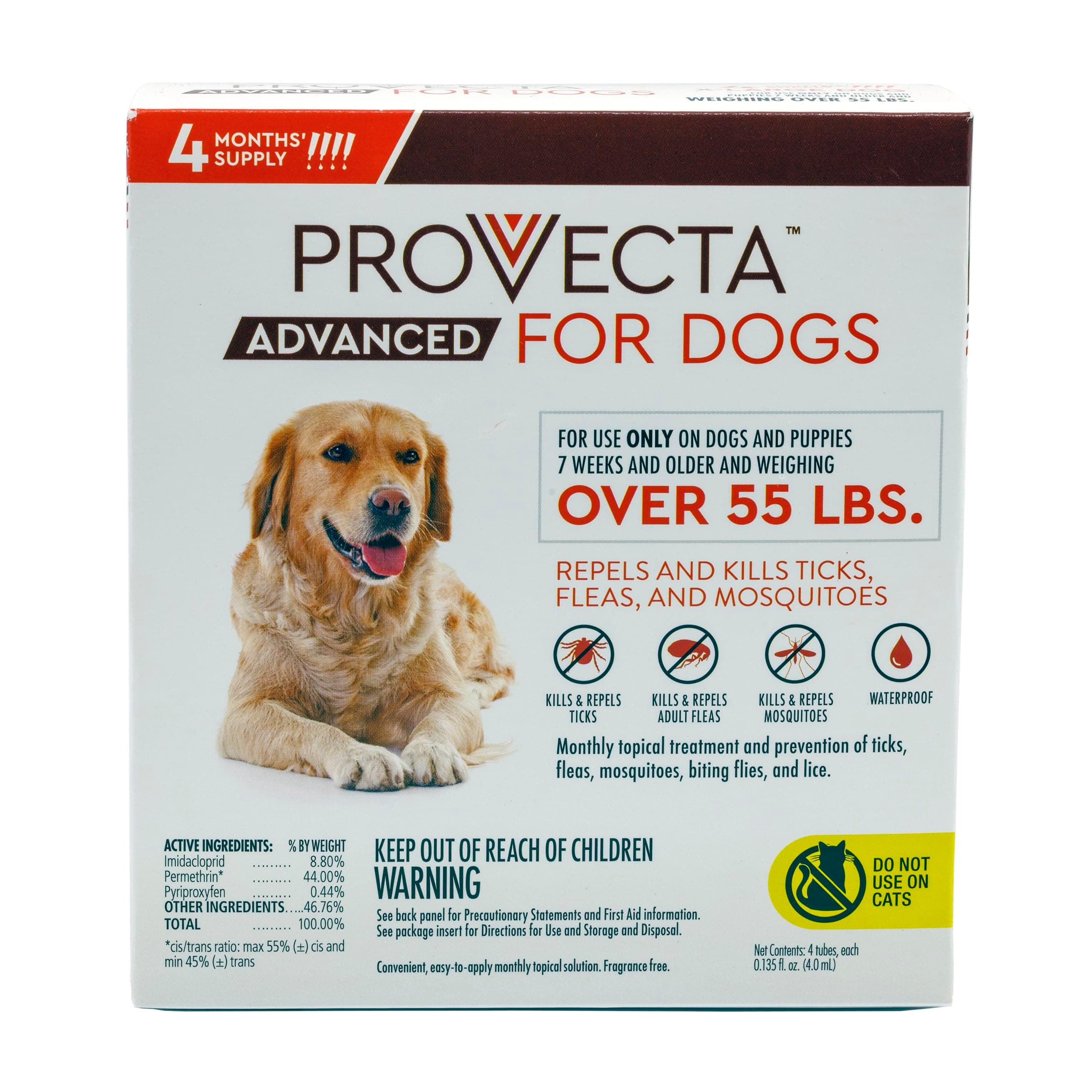 4 Doses Advanced for Dogs, X-Large/Over 55 lb