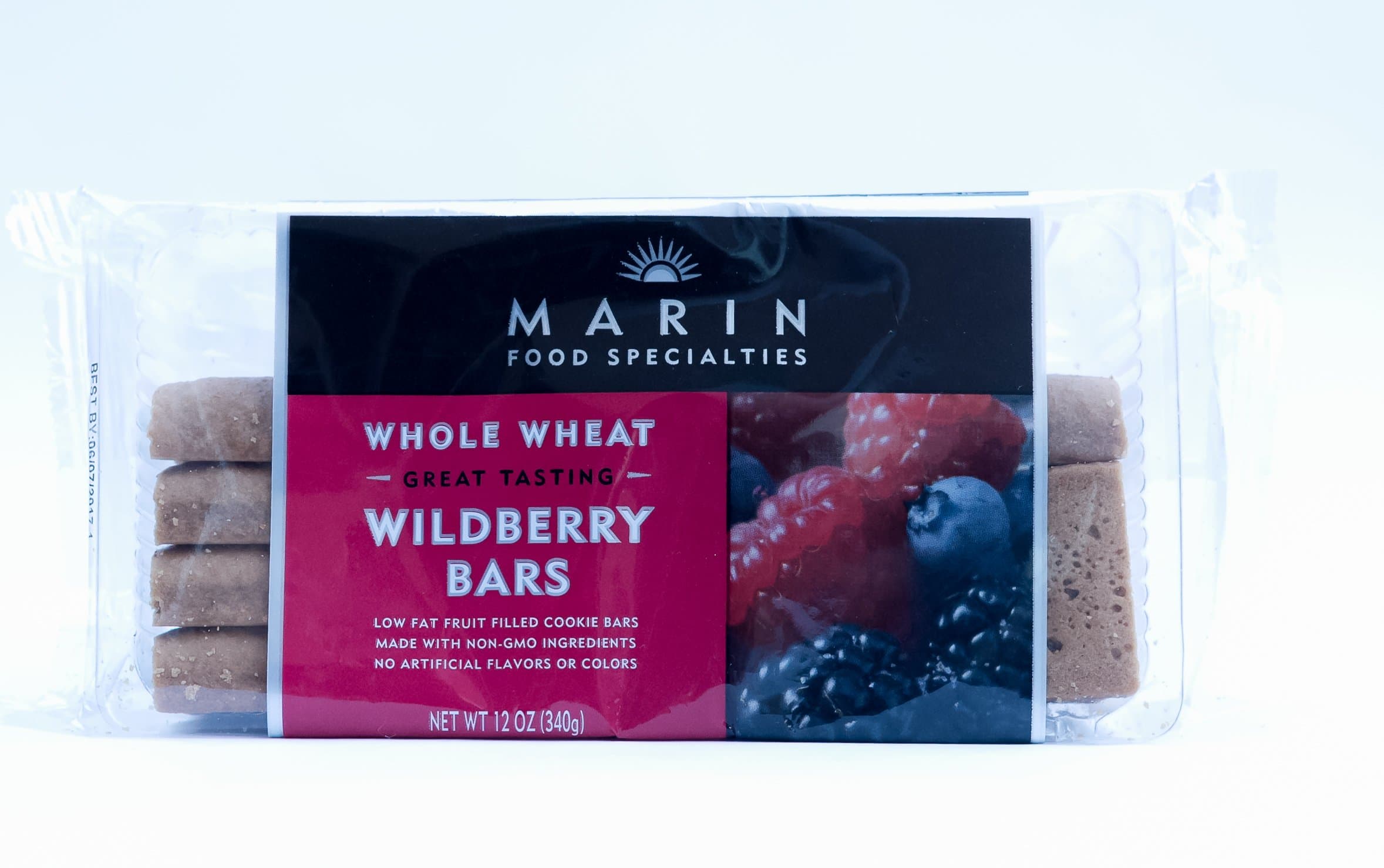 Whole Wheat Wildberry Bars made with real fruit, and Non-GMO ingredients. Dairy Free. Trans Fat Free. Cholesterol Free. Low Sodium. NO artificial colors, flavors, or preservatives.